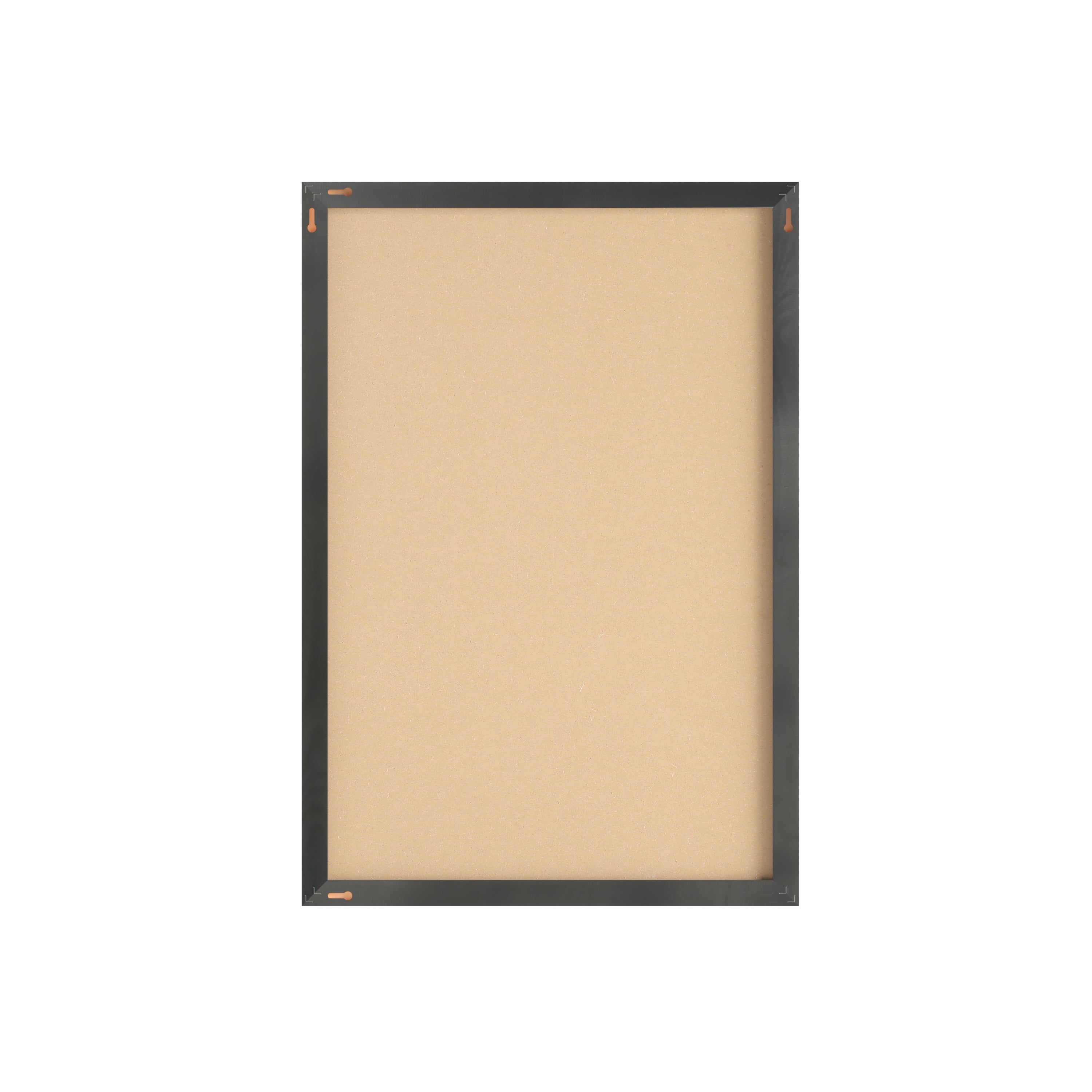 Camden Rustic 20" x 30" Wall Mount Cork Board with Wooden Push Pins for Home, School, or Business in Black