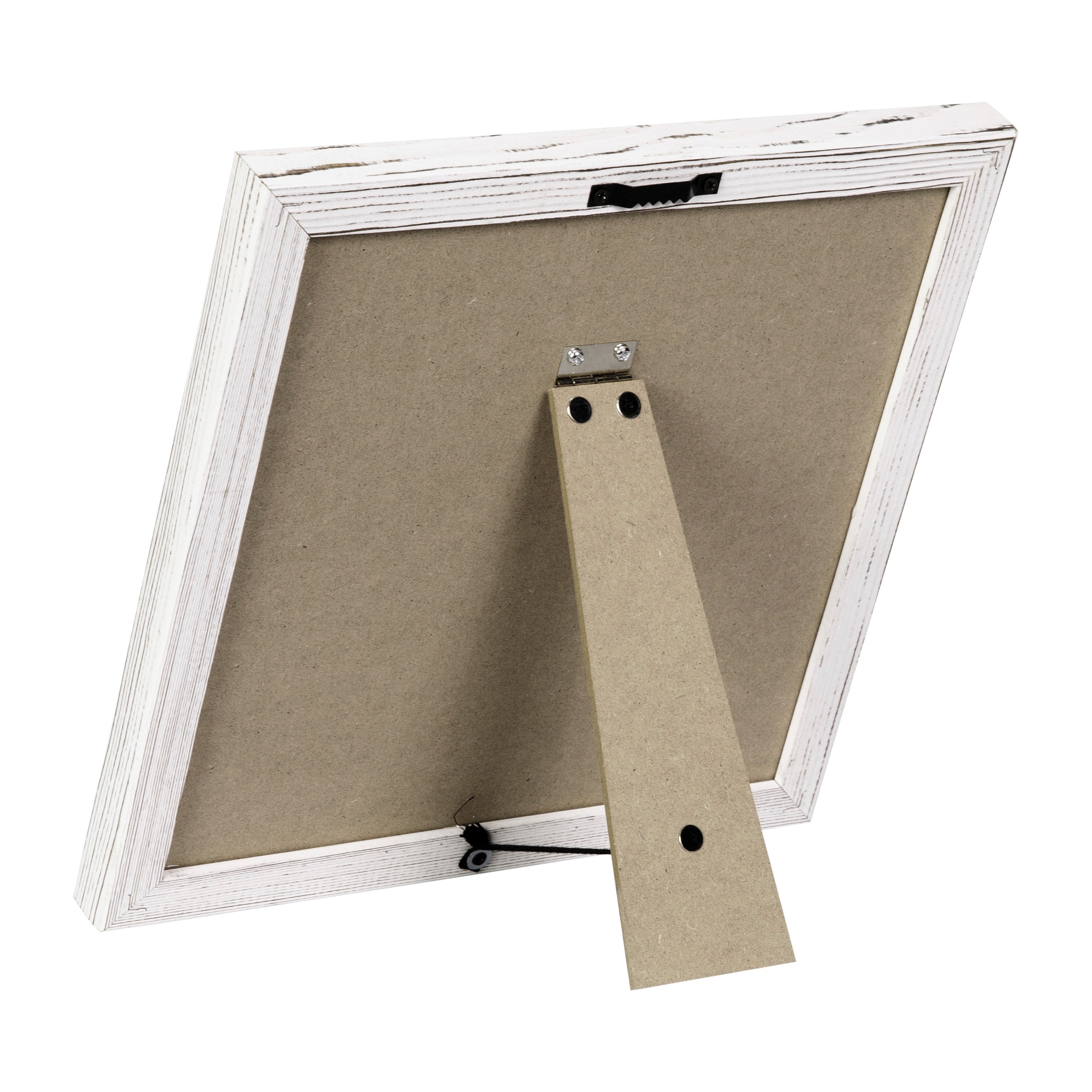 Gracie 10x10 Felt Letter Board with Wooden Frame, 389 PP Letters Including Numbers, Symbols and Icons, Canvas Carrying Case, White Wash/Gray Felt