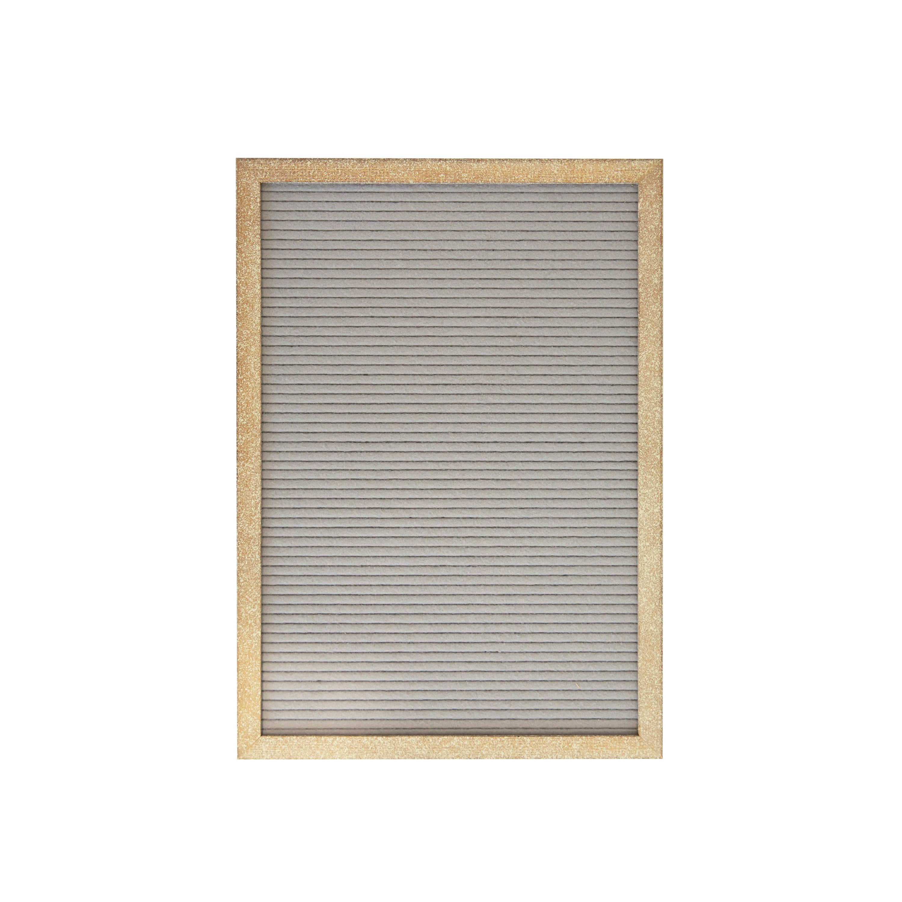 Gracie 12x17 Felt Letter Board with Wooden Frame, 389 PP Letters Including Numbers, Symbols and Icons, Canvas Carrying Case, Weathered Wood/Gray Felt