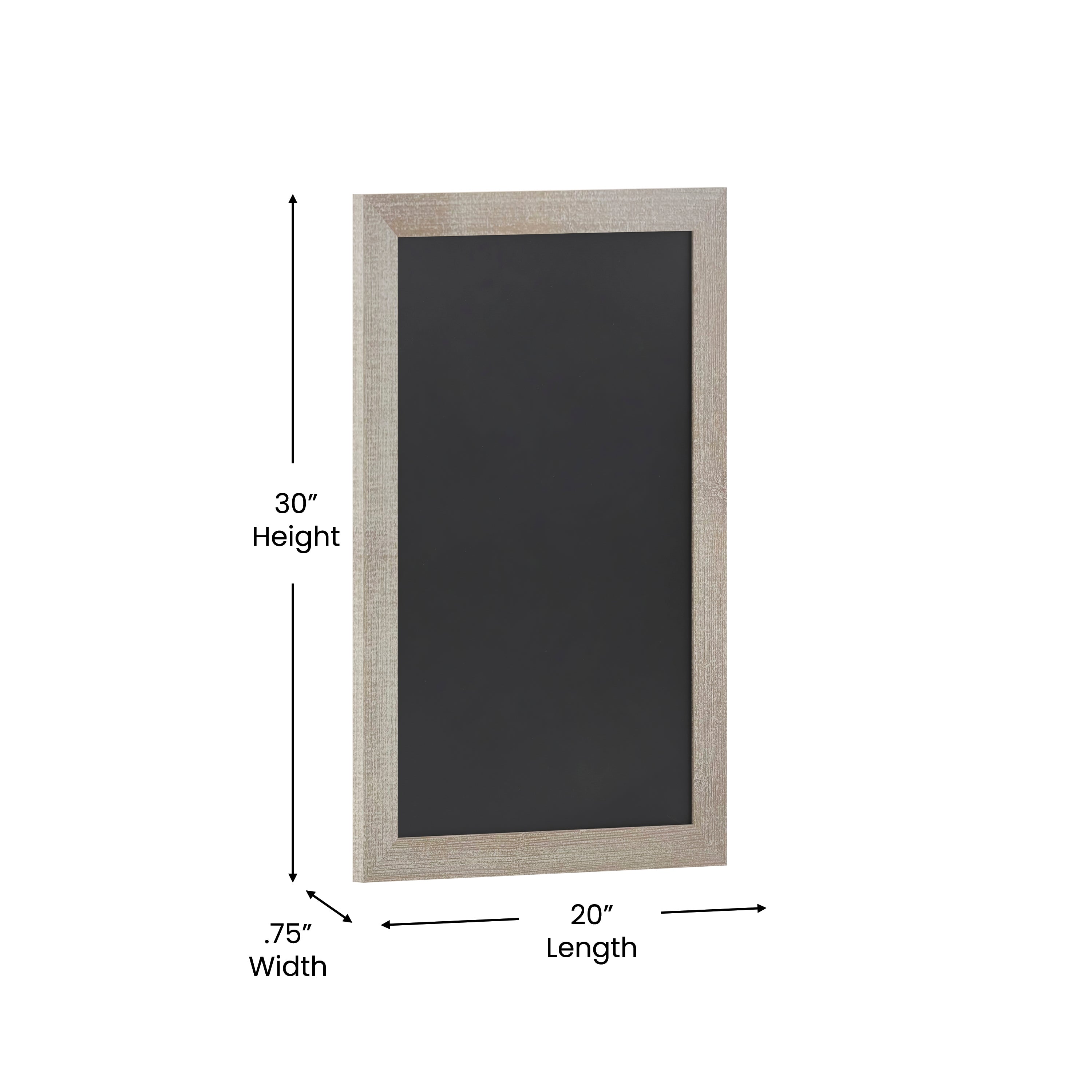 Canterbury 20" x 30" Weathered Wall Mount Magnetic Chalkboard Sign with Eraser, Hanging Wall Chalkboard Memo Board for Home, School, or Business