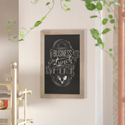 Canterbury 20" x 30" Weathered Wall Mount Magnetic Chalkboard Sign with Eraser, Hanging Wall Chalkboard Memo Board for Home, School, or Business