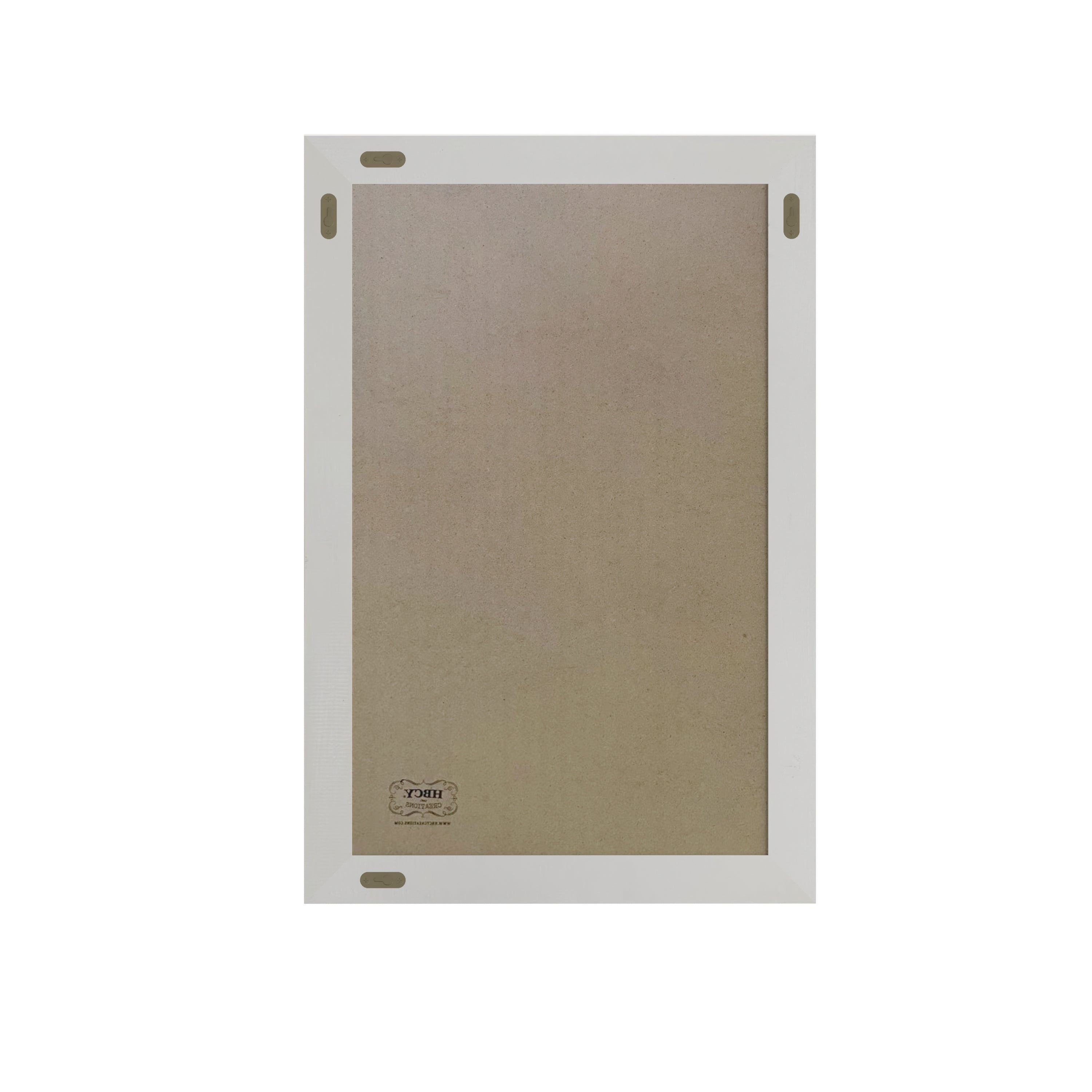 Canterbury 20" x 30" White Wall Mount Magnetic Chalkboard Sign with Eraser, Hanging Wall Chalkboard Memo Board for Home, School, or Business