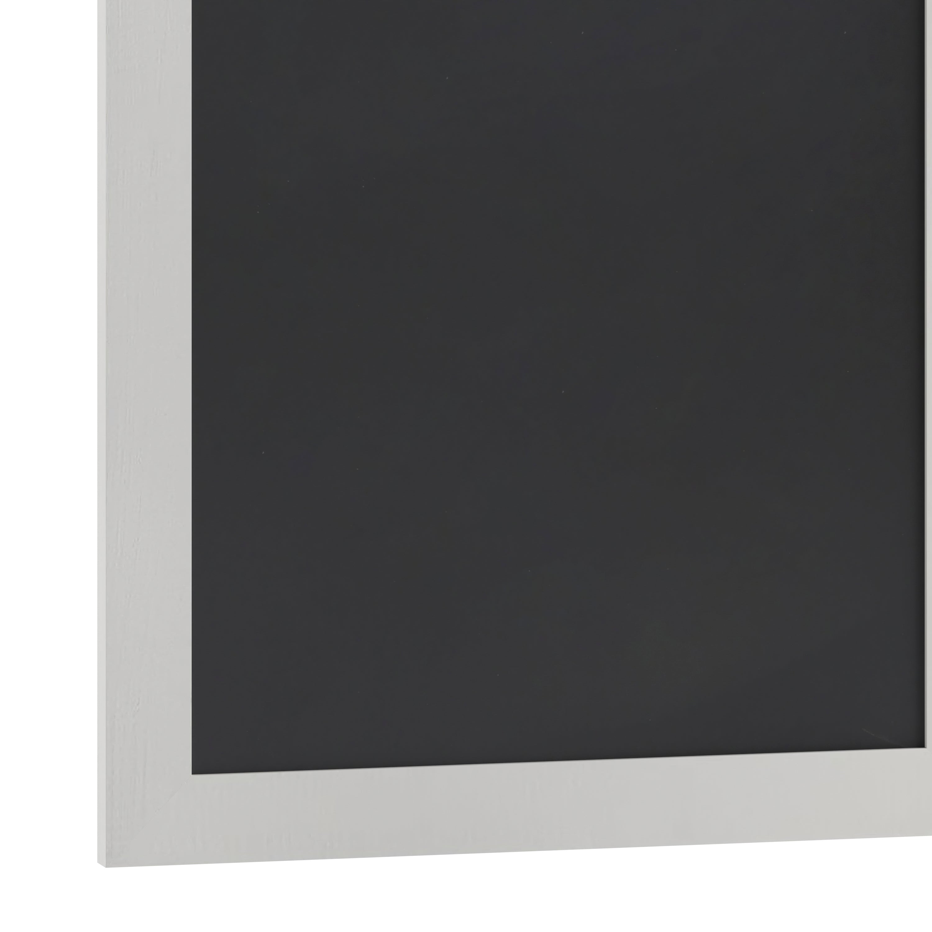 Canterbury 20" x 30" White Wall Mount Magnetic Chalkboard Sign with Eraser, Hanging Wall Chalkboard Memo Board for Home, School, or Business