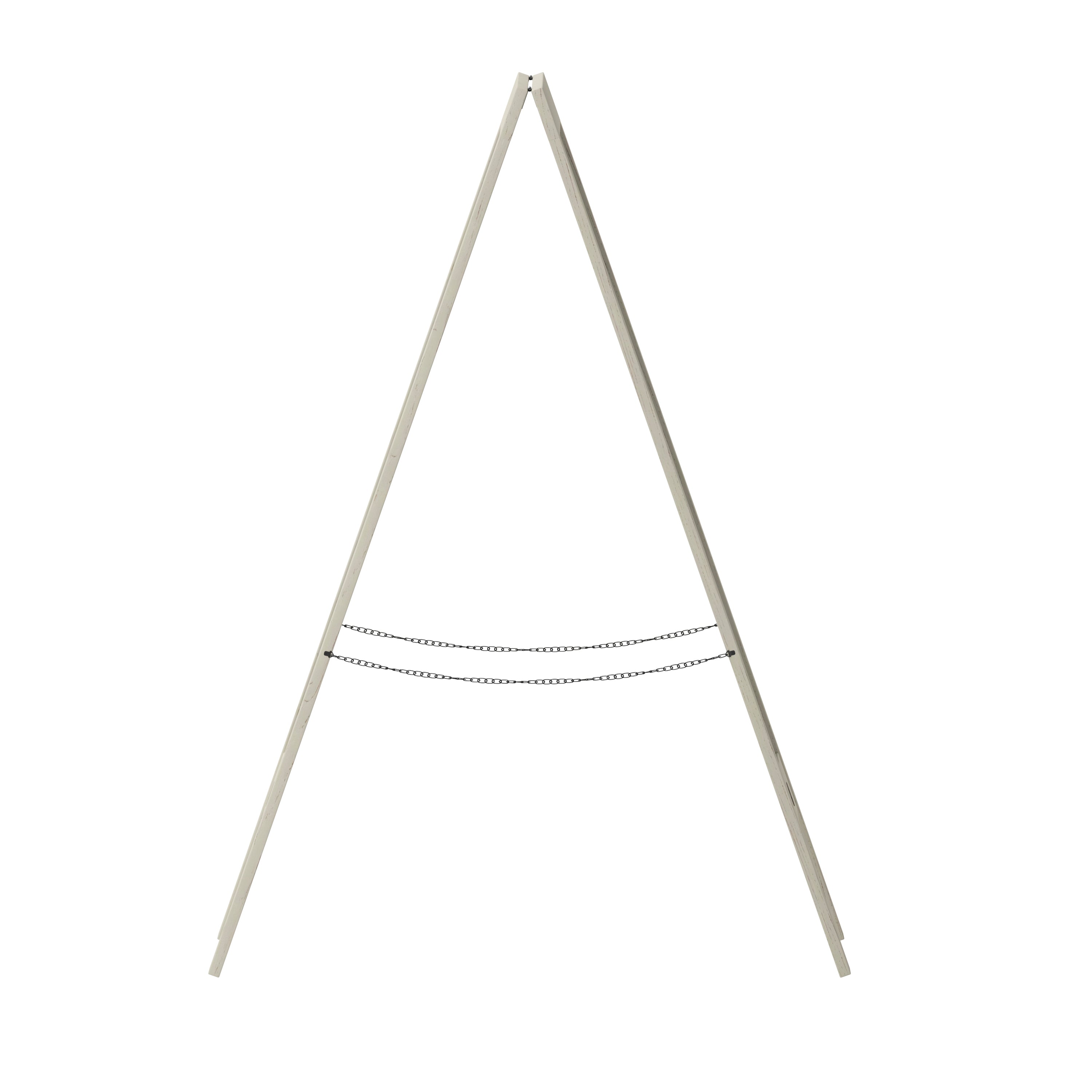 Canterbury 40" x 20" Vintage Wooden A-Frame Magnetic Indoor/Outdoor Chalkboard Sign, Freestanding Double Sided Extra Large Message Board, White