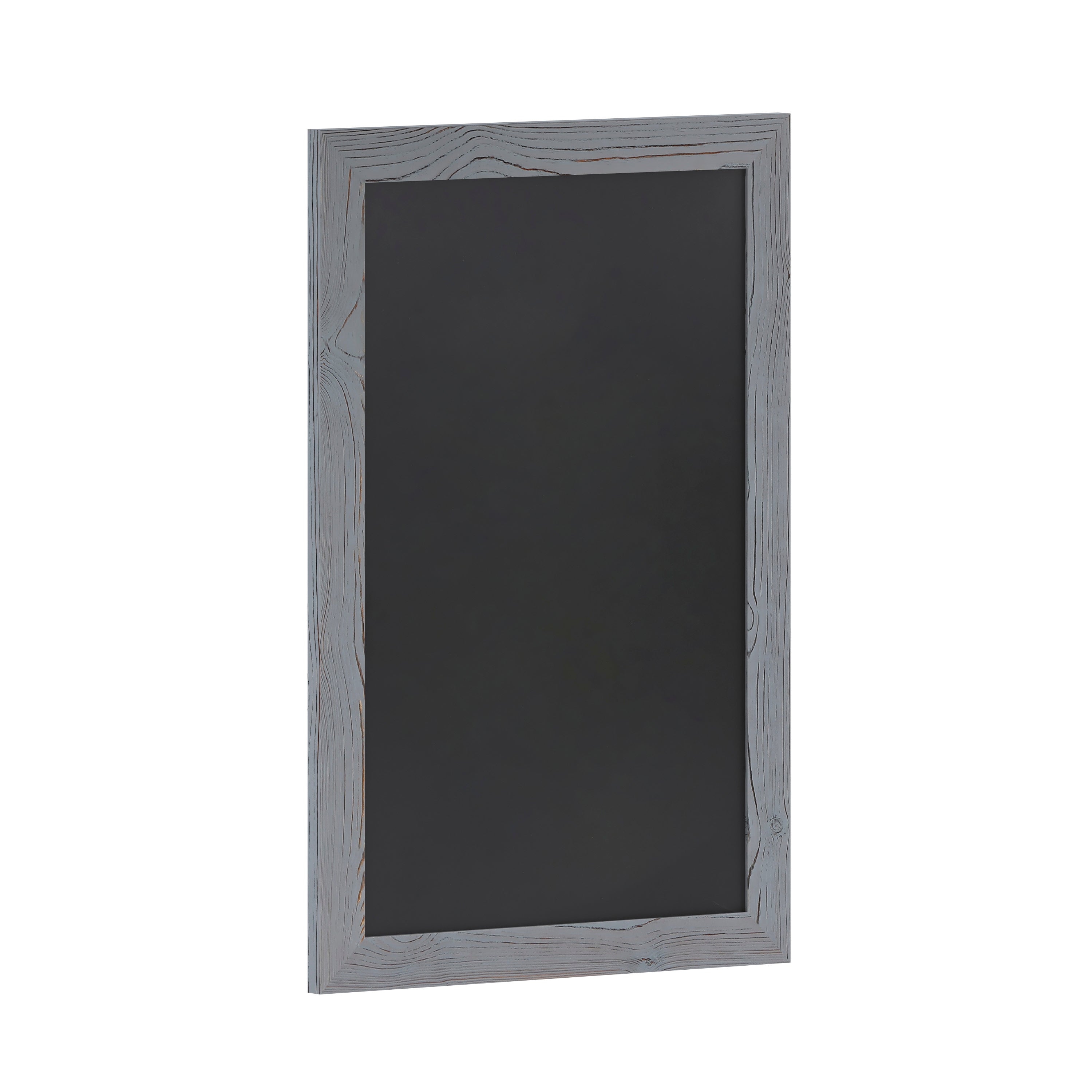 Canterbury 20" x 30" Rustic Gray Wall Mount Magnetic Chalkboard Sign with Eraser, Hanging Wall Chalkboard Memo Board for Home, School, or Business