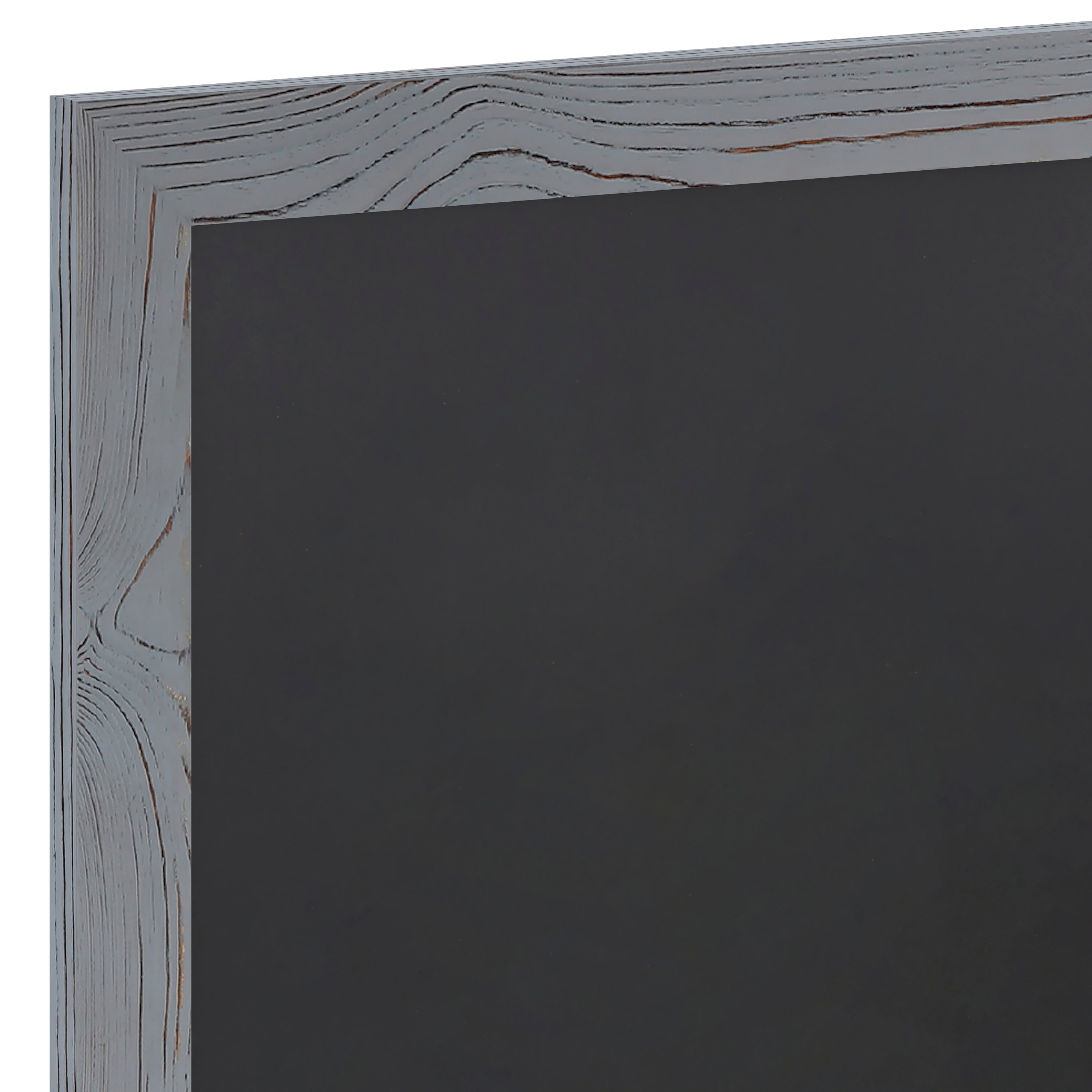 Canterbury 20" x 30" Rustic Gray Wall Mount Magnetic Chalkboard Sign with Eraser, Hanging Wall Chalkboard Memo Board for Home, School, or Business