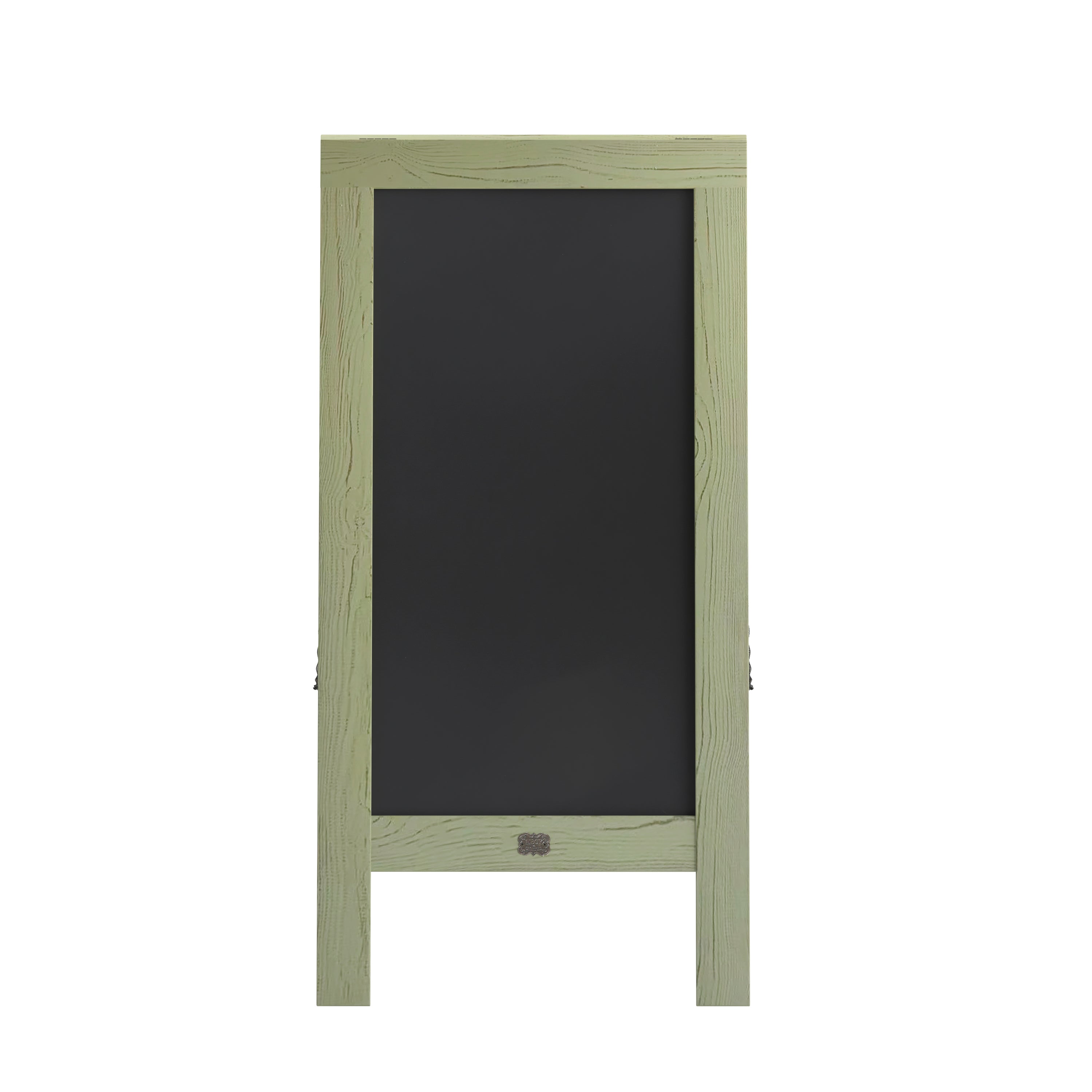 Canterbury 40" x 20" Vintage Wooden A-Frame Magnetic Indoor/Outdoor Chalkboard Sign, Freestanding Double Sided Extra Large Message Board, Green