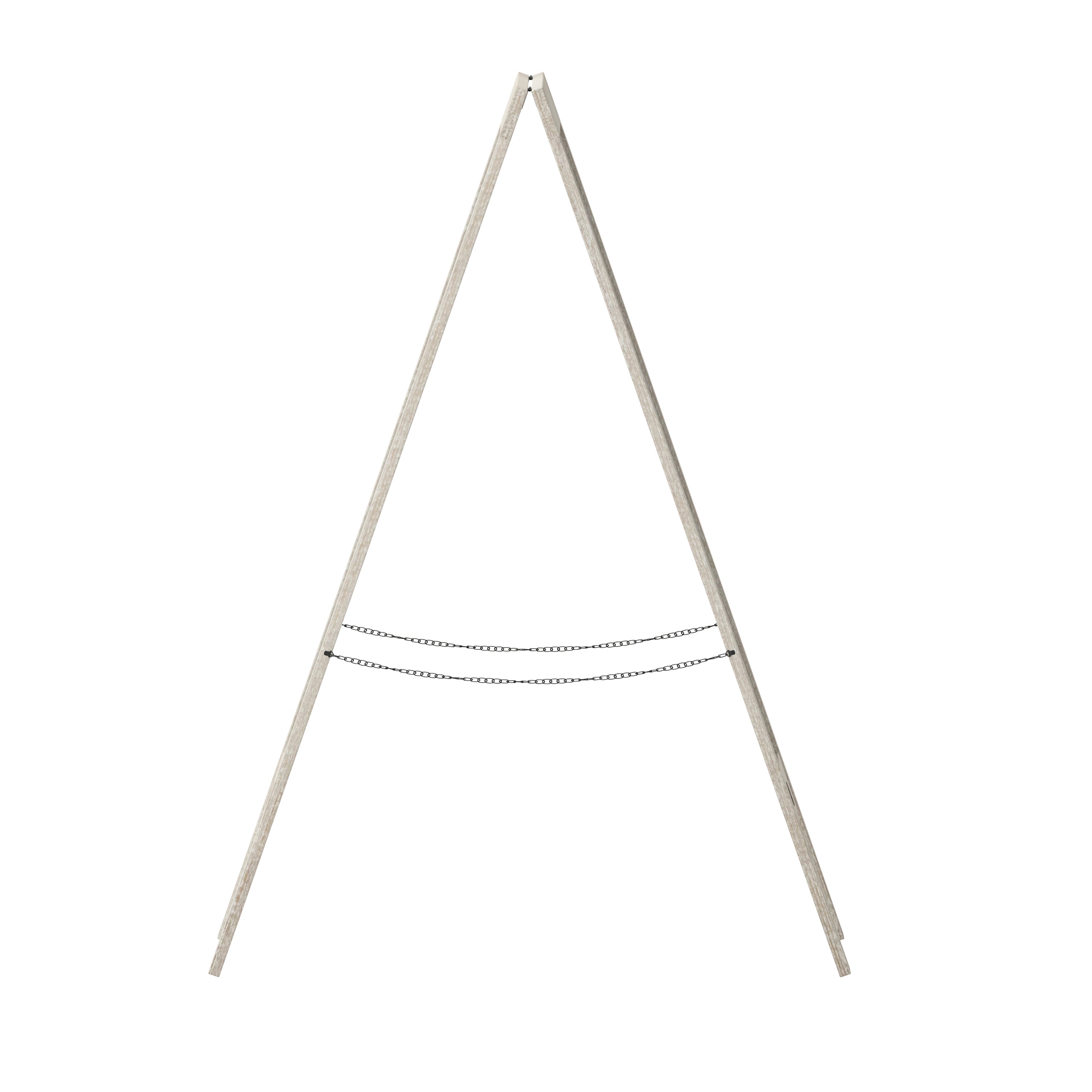 Canterbury 40" x 20" Weathered Wooden Indoor/Outdoor A-Frame Magnetic Chalkboard Sign Set with 8 Chalk Markers, 10 Stencils, and 2 Magnets, and Eraser