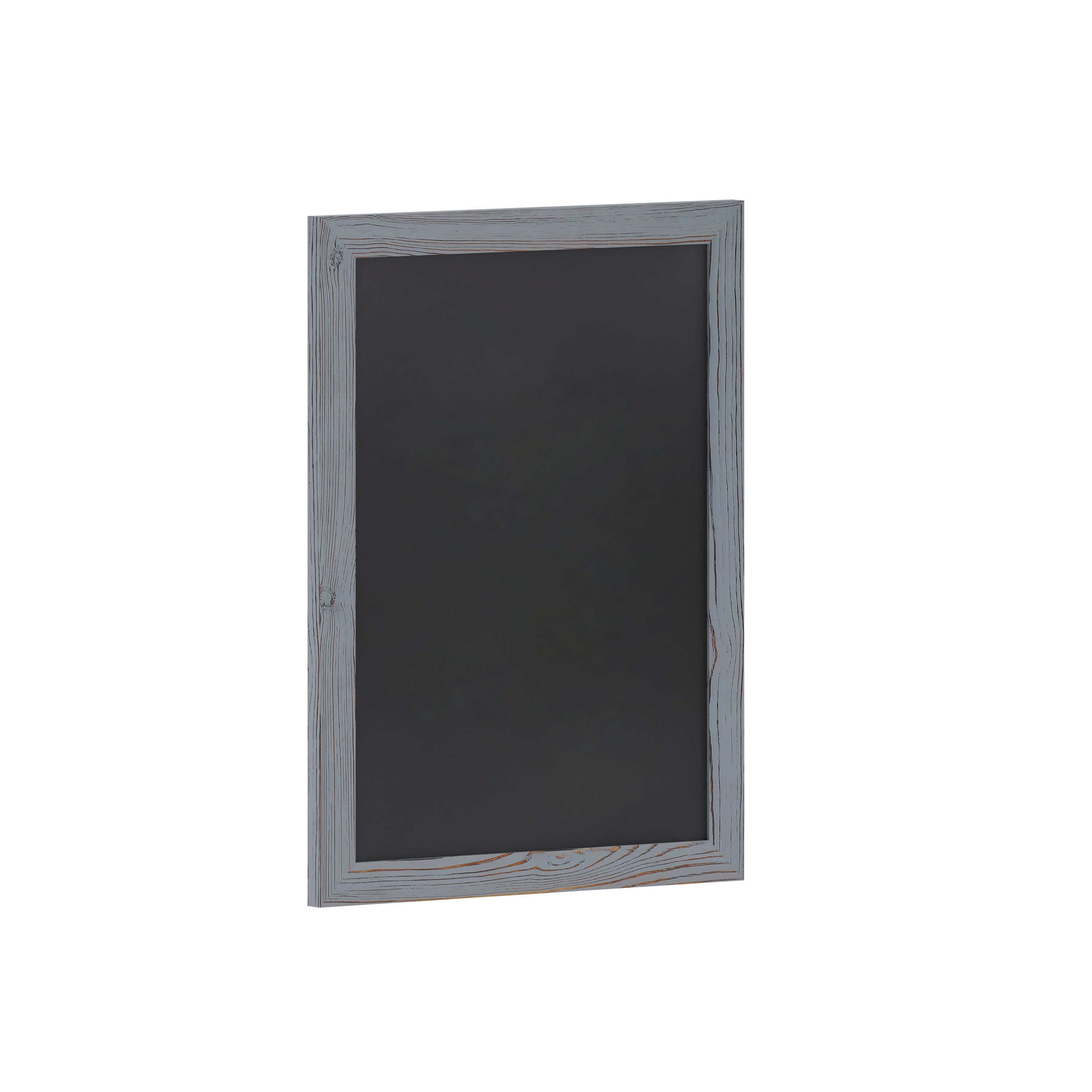 Canterbury 18" x 24" Rustic Gray Wall Mount Magnetic Chalkboard Sign with Eraser, Hanging Wall Chalkboard Memo Board for Home, School, or Business