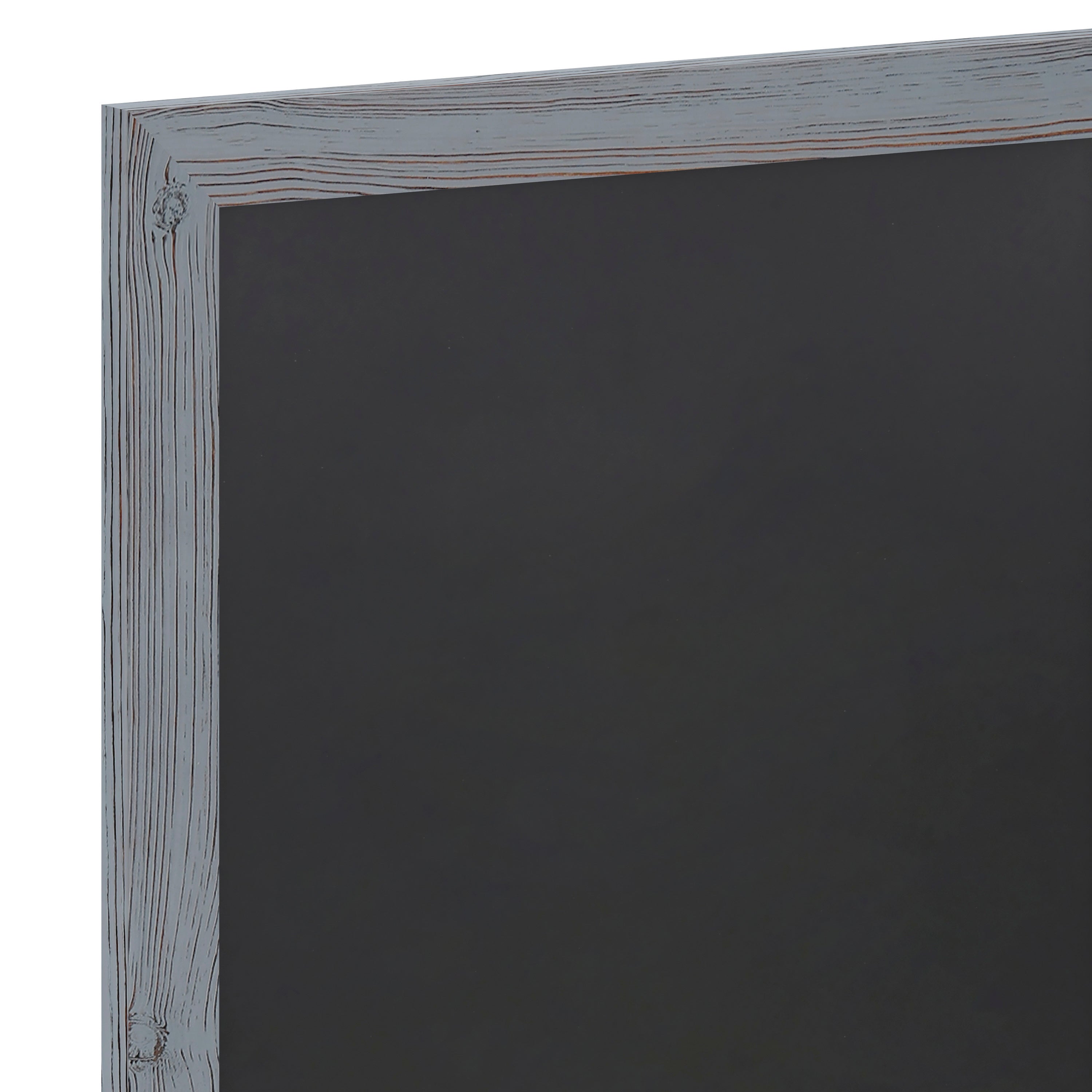 Canterbury 18" x 24" Rustic Gray Wall Mount Magnetic Chalkboard Sign with Eraser, Hanging Wall Chalkboard Memo Board for Home, School, or Business