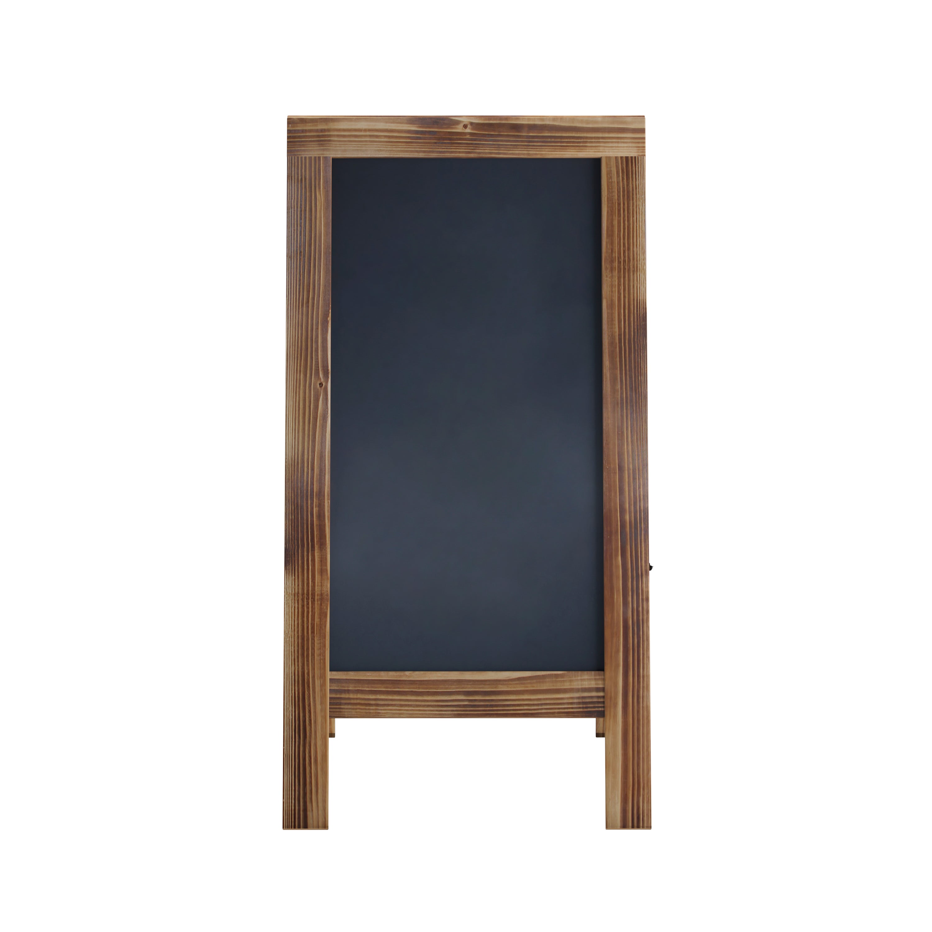 Canterbury 40" x 20" Vintage Wooden A-Frame Magnetic Indoor/Outdoor Chalkboard Sign, Freestanding Double Sided Extra Large Message Board, Rustic Brown