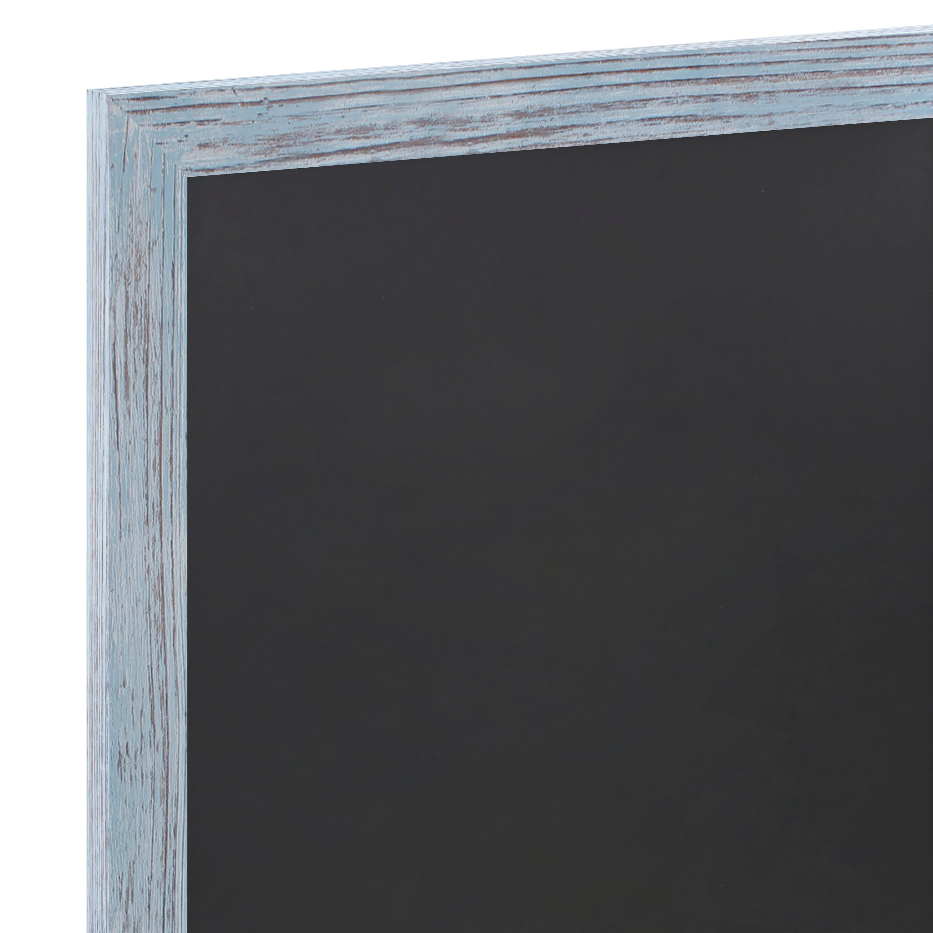 Canterbury 18" x 24" Rustic Blue Wall Mount Magnetic Chalkboard Sign with Eraser, Hanging Wall Chalkboard Memo Board for Home, School, or Business
