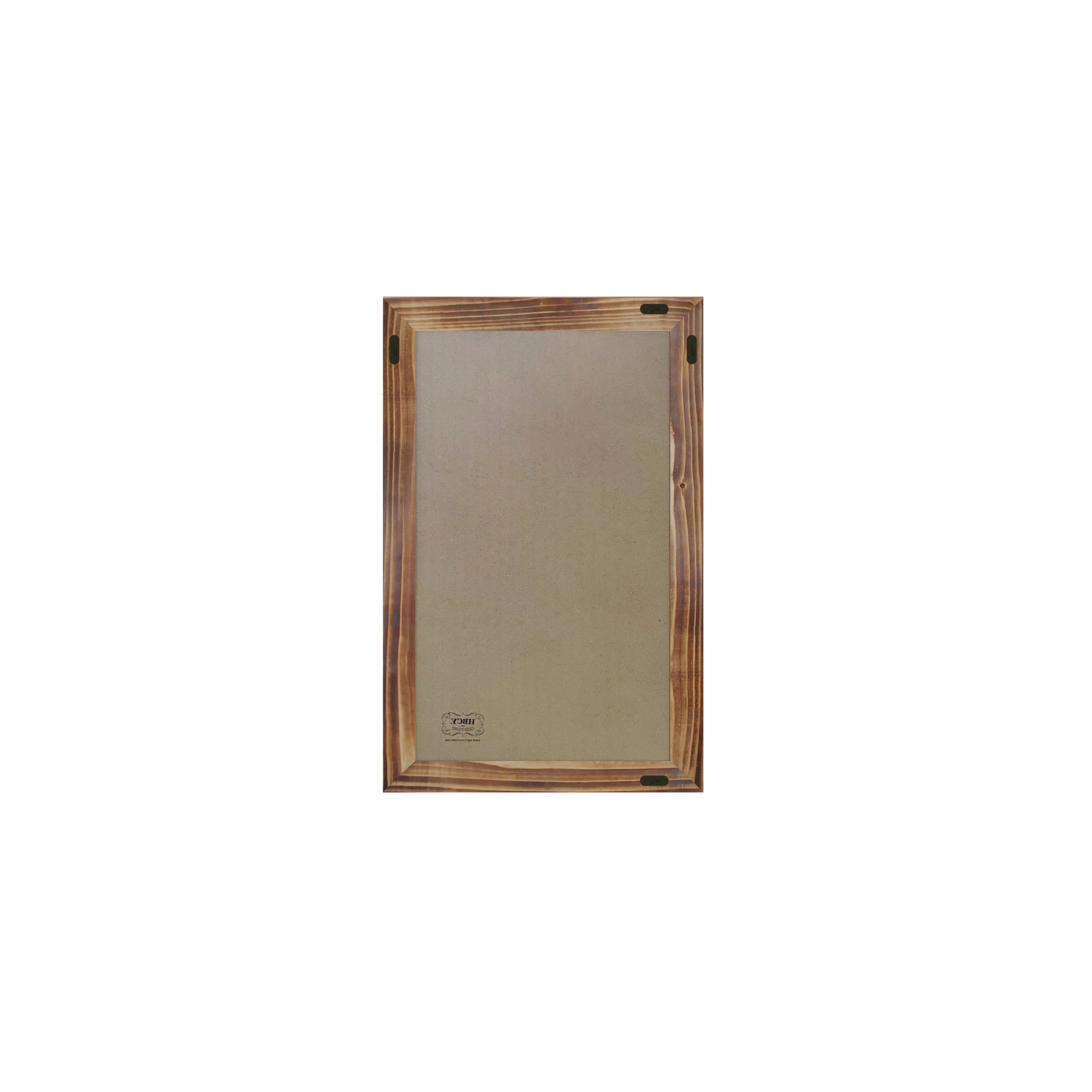 Canterbury 11" x 17" Torched Wood Wall Mount Magnetic Chalkboard Sign with Eraser, Hanging Wall Chalkboard Memo Board for Home, School, or Business