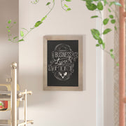 Canterbury 18" x 24" Weathered Wall Mount Magnetic Chalkboard Sign with Eraser, Hanging Wall Chalkboard Memo Board for Home, School, or Business