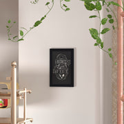 Canterbury 11" x 17" Black Wall Mount Magnetic Chalkboard Sign with Eraser, Hanging Wall Chalkboard Memo Board for Home, School, or Business