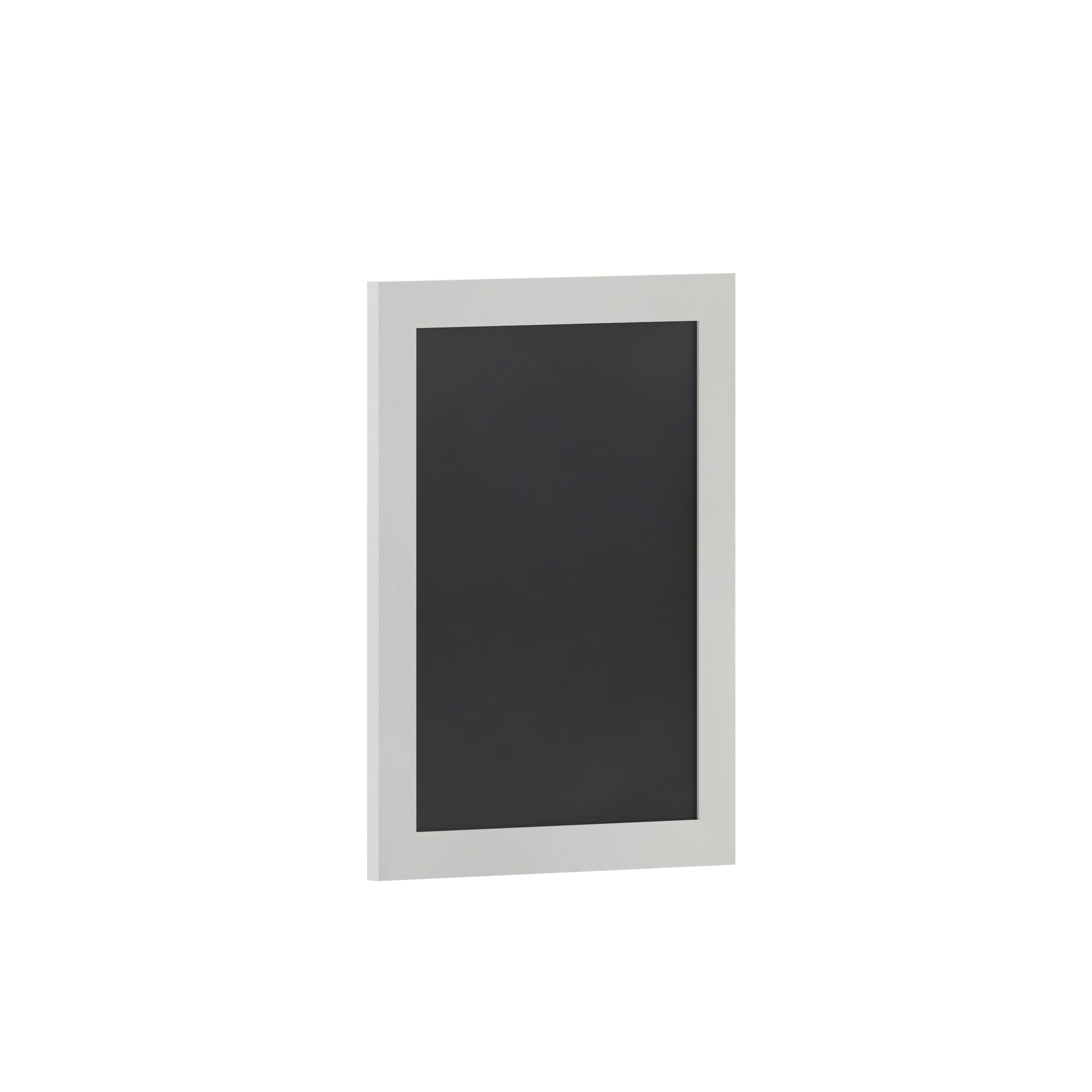 Canterbury 18" x 24" White Wall Mount Magnetic Chalkboard Sign with Eraser, Hanging Wall Chalkboard Memo Board for Home, School, or Business
