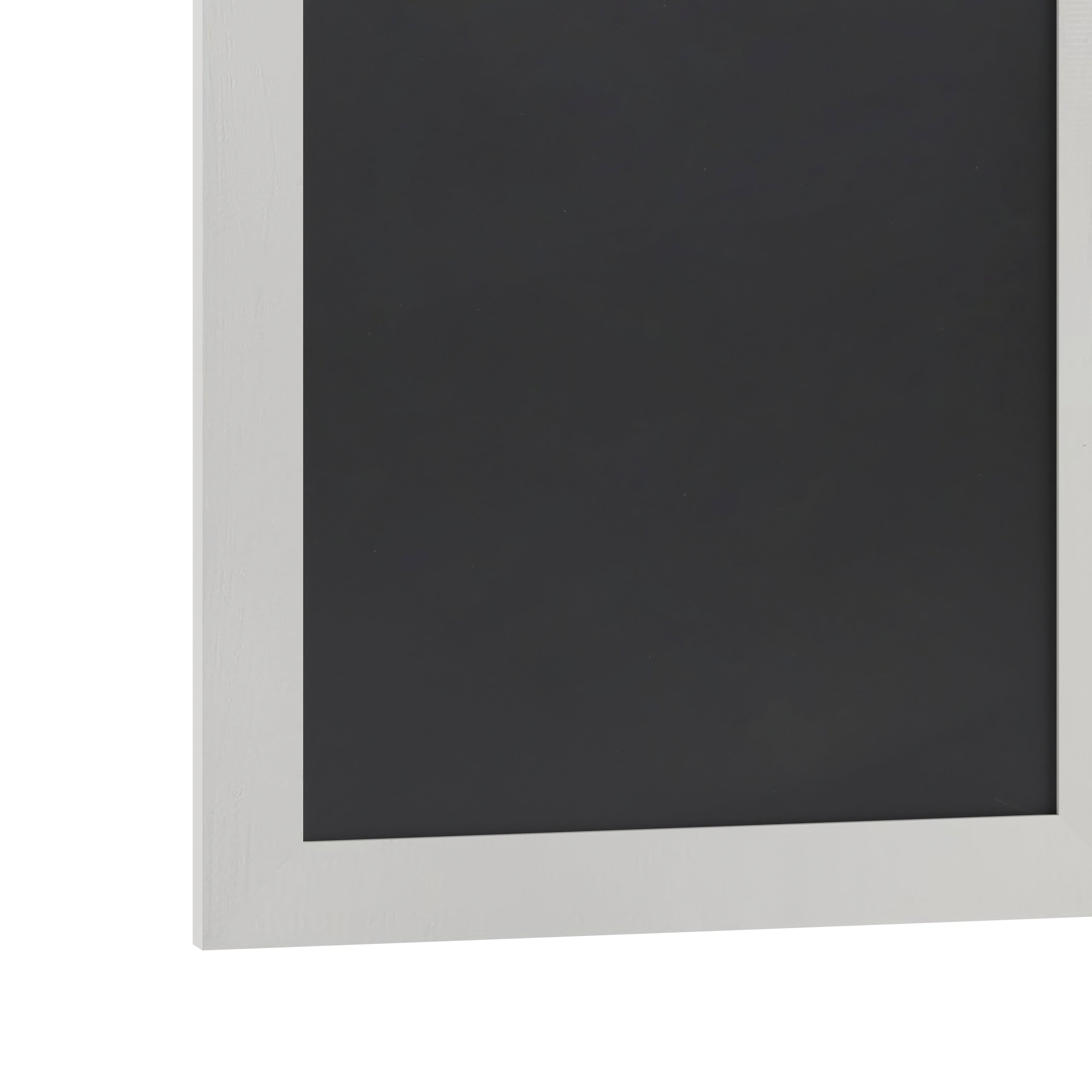 Canterbury 18" x 24" White Wall Mount Magnetic Chalkboard Sign with Eraser, Hanging Wall Chalkboard Memo Board for Home, School, or Business