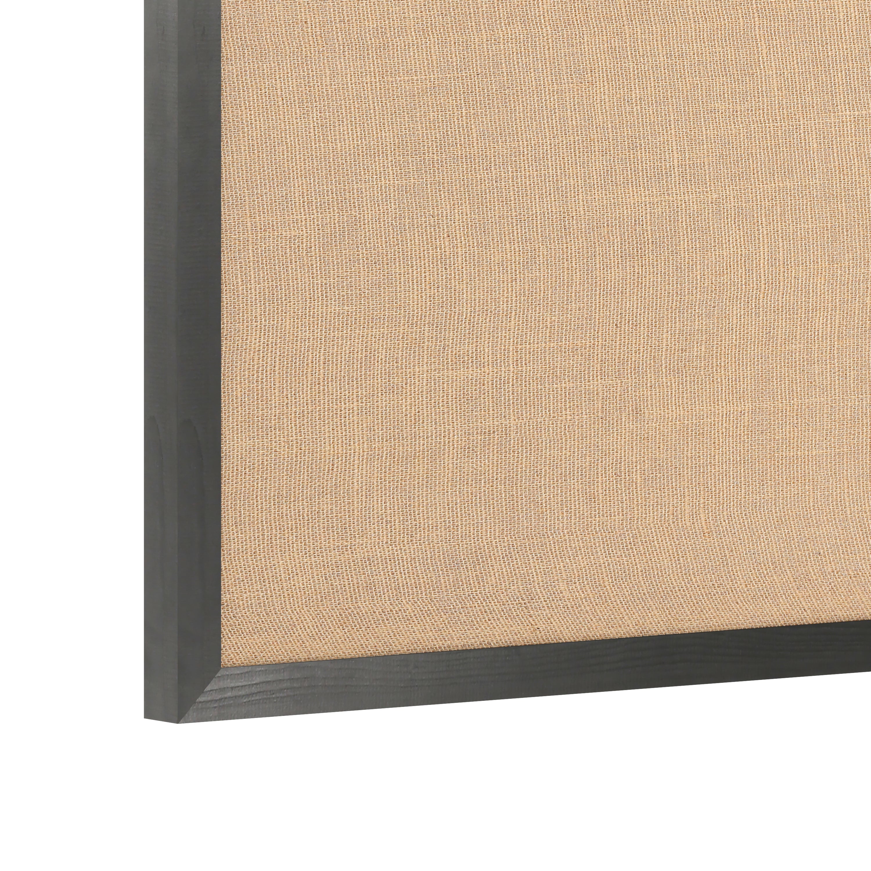 Juno Rustic Wall Mount Linen Board with Wood Push Pins, for Home, School or Business, 18x24, Black