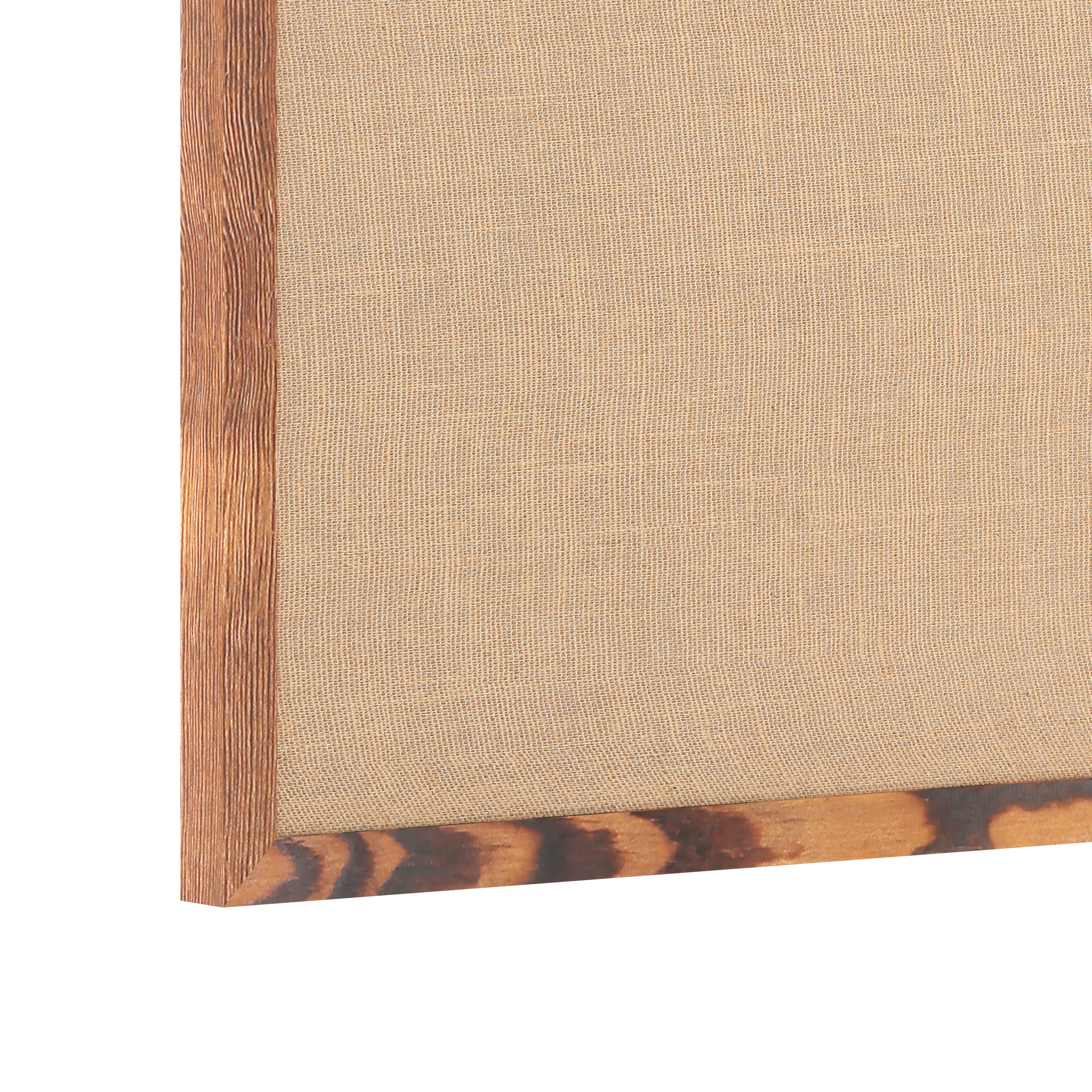Juno Rustic Wall Mount Linen Board with Wood Push Pins, for Home, School or Business, 18x24, Torched Brown