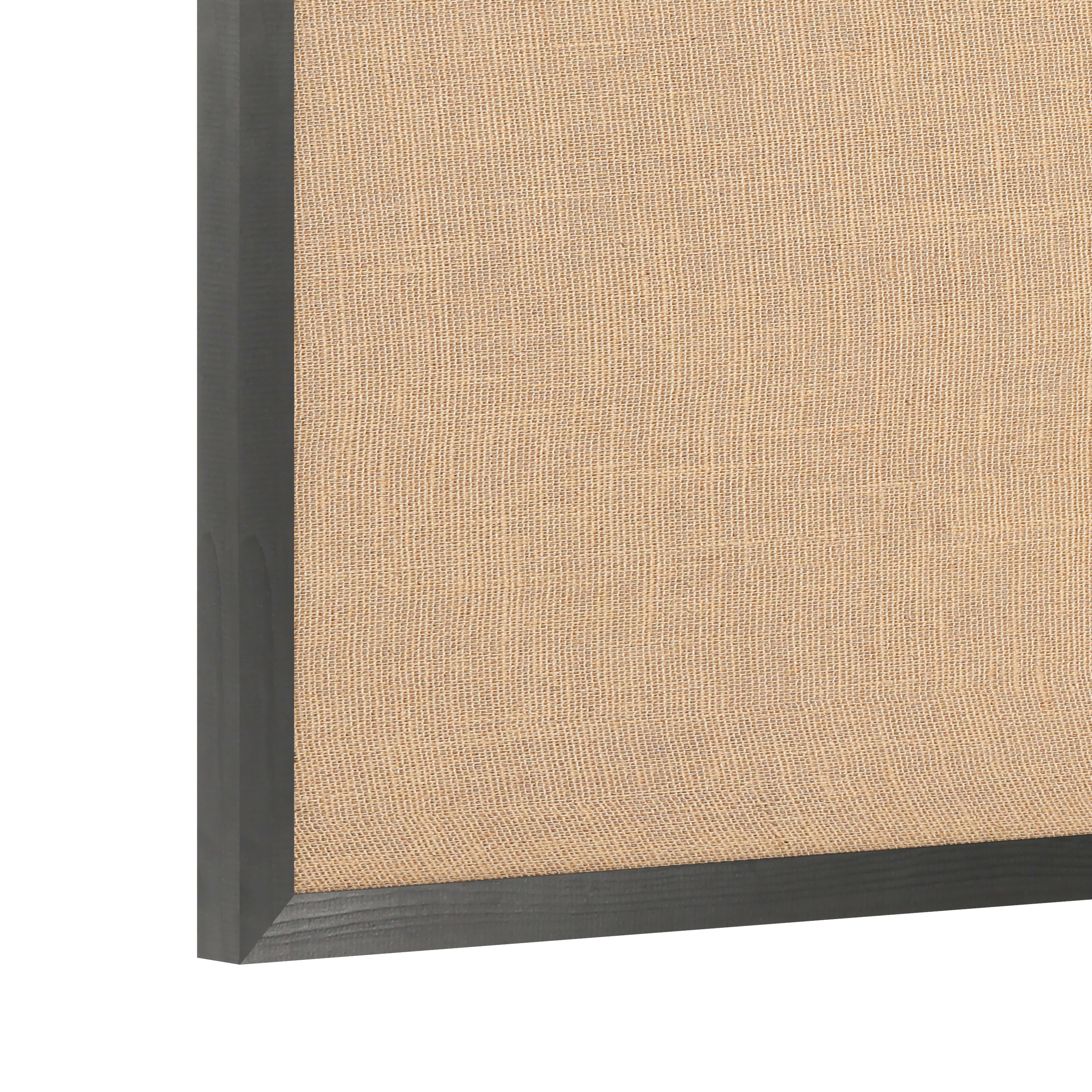Juno Rustic Wall Mount Linen Board with Wood Push Pins, for Home, School or Business, 20x30, Black