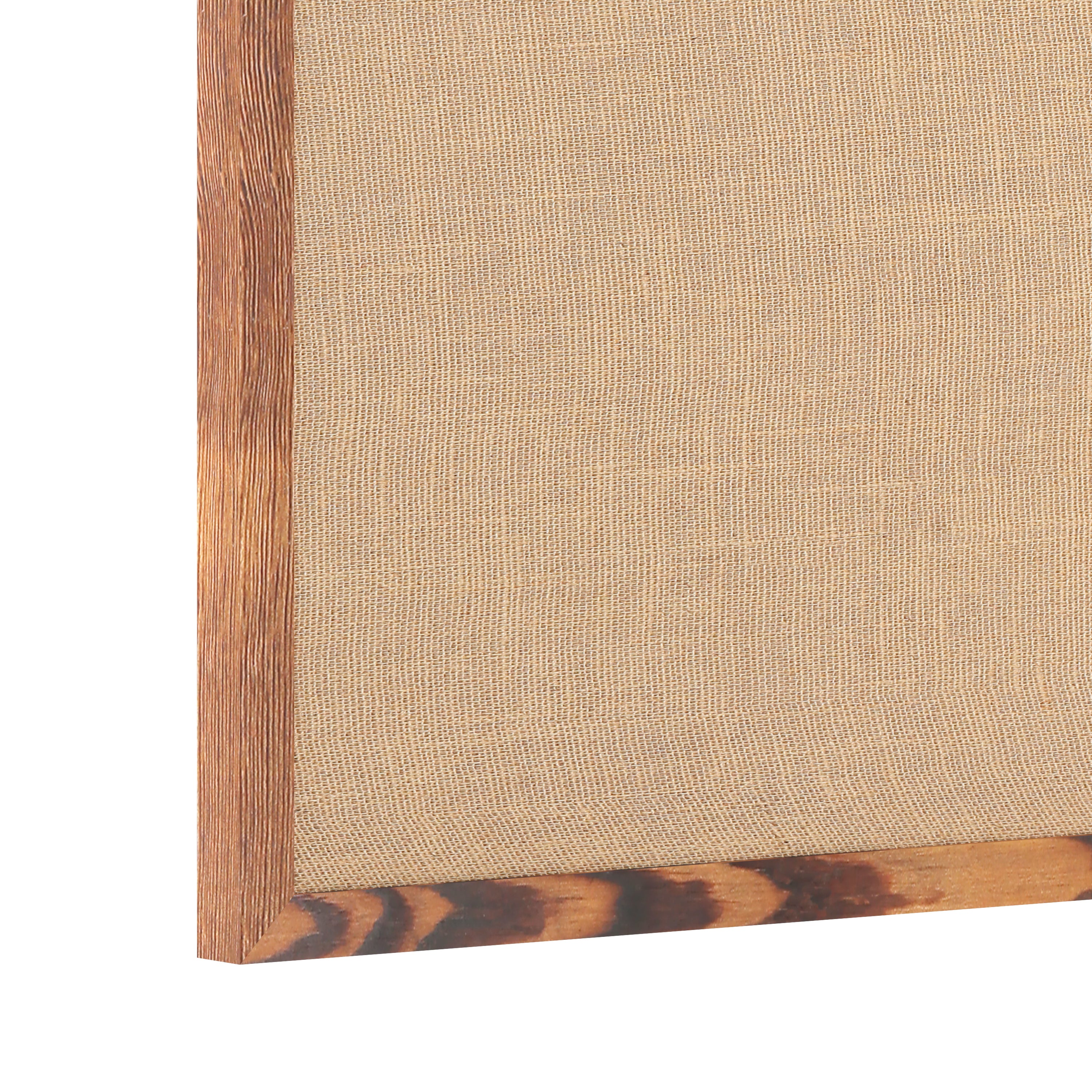 Juno Rustic Wall Mount Linen Board with Wood Push Pins, for Home, School or Business, 20x30, Torched Brown