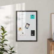 Bristol 20x30 Wall Mount White Board with Included Dry Erase Marker, 4 Magnets, and Eraser for Home, School or Business in Black