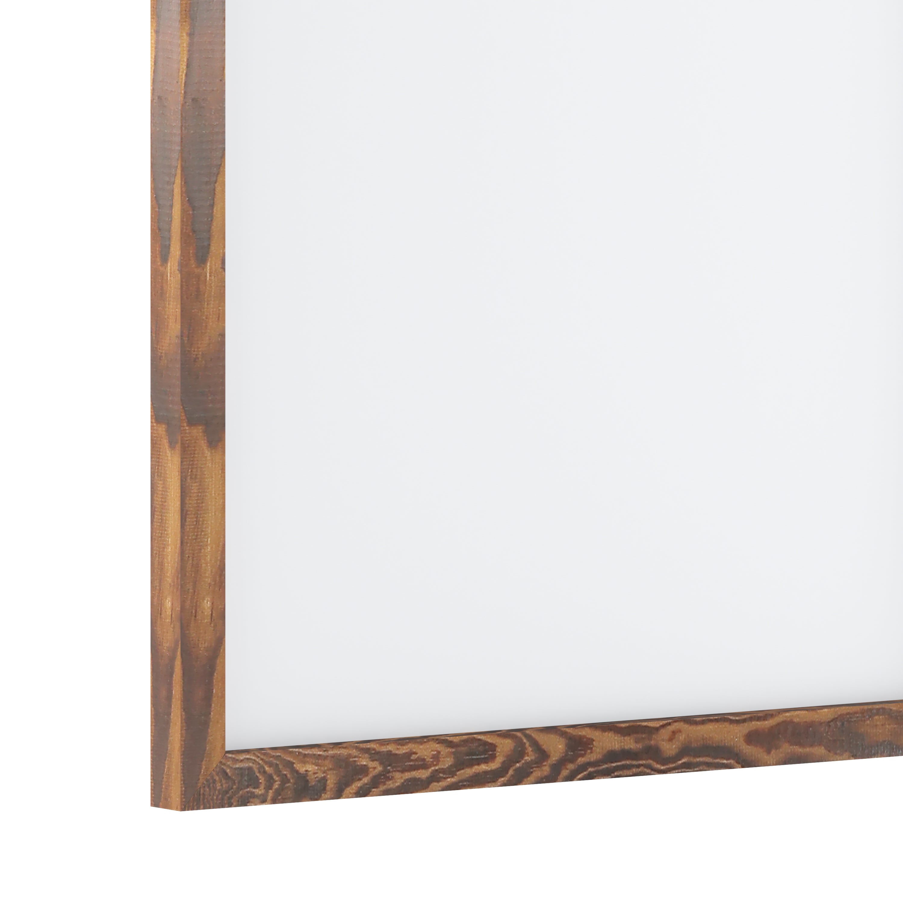 Bristol 20x30 Wall Mount White Board with Included Dry Erase Marker, 4 Magnets, and Eraser for Home, School or Business in Torched Brown