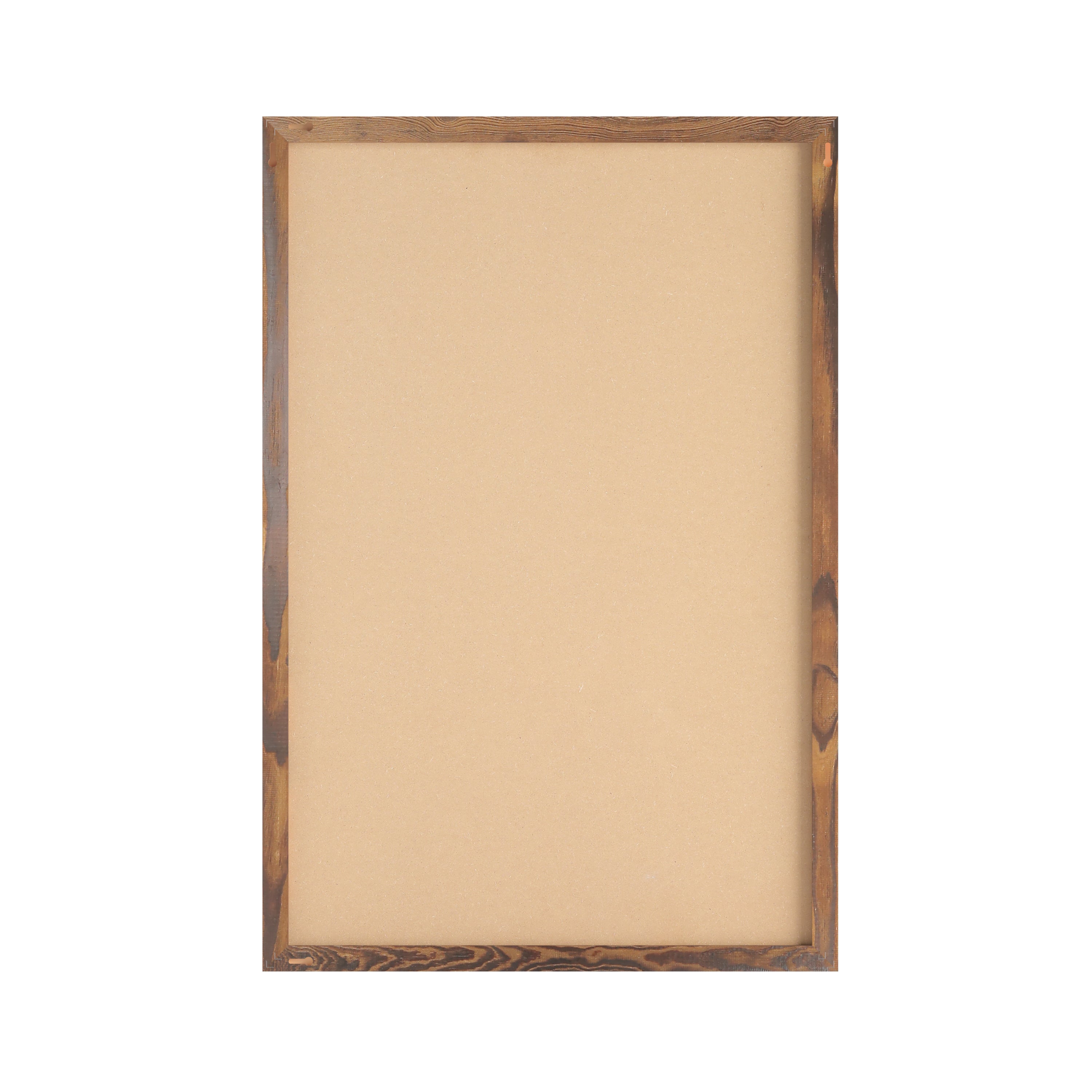 Bristol 24x36 Wall Mount White Board with Included Dry Erase Marker, 4 Magnets, and Eraser for Home, School or Business in Torched Brown