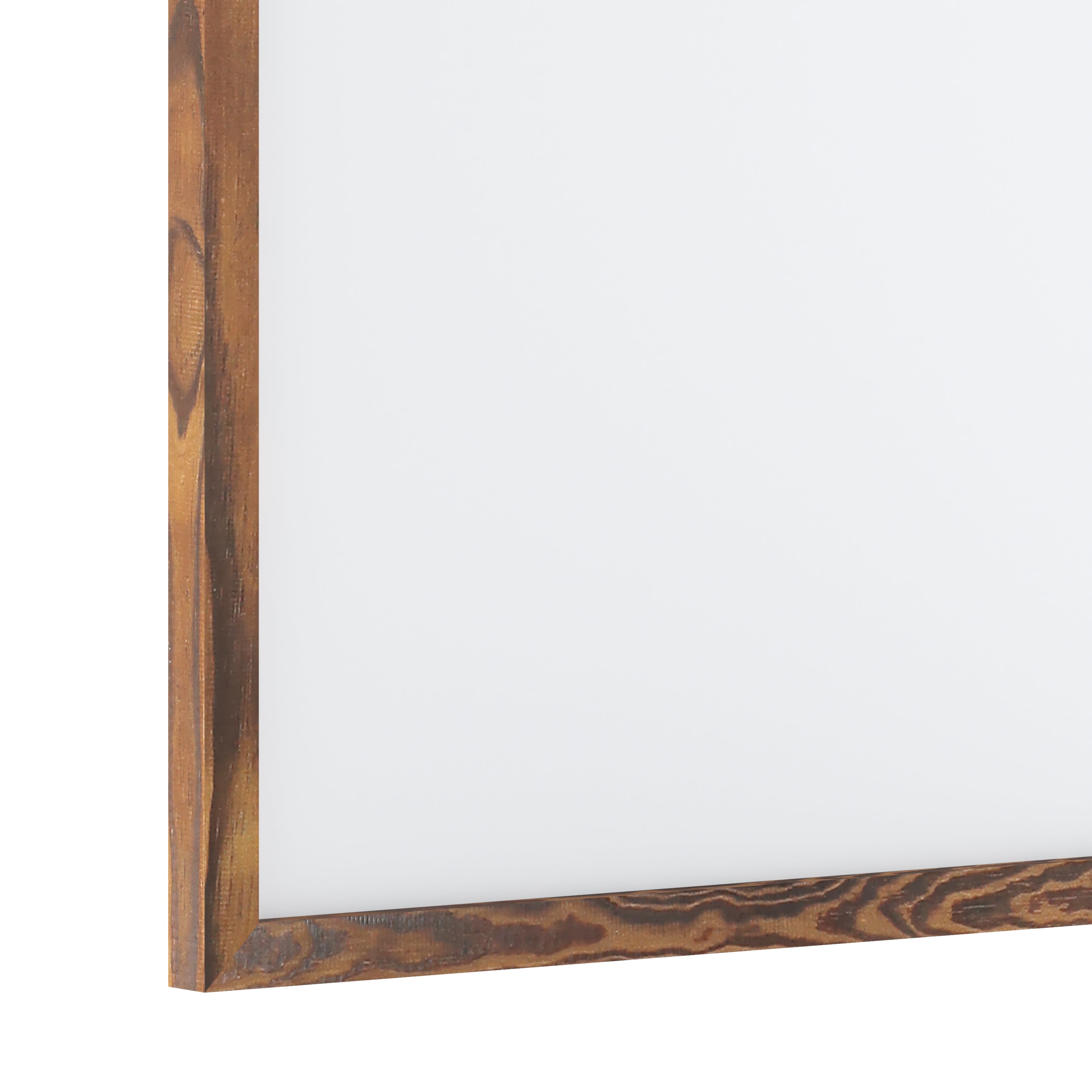 Bristol 24x36 Wall Mount White Board with Included Dry Erase Marker, 4 Magnets, and Eraser for Home, School or Business in Torched Brown