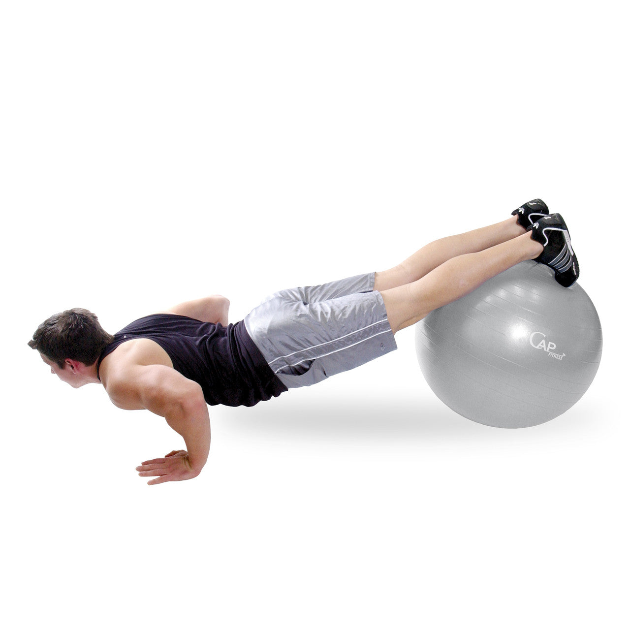 CAP 65 cm Burst resistant Exercise Ball-SILVER