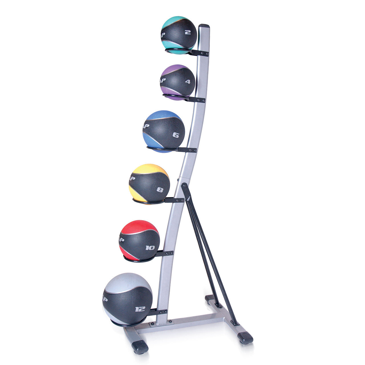 CAP Rubber Medicine Ball Set with Rack