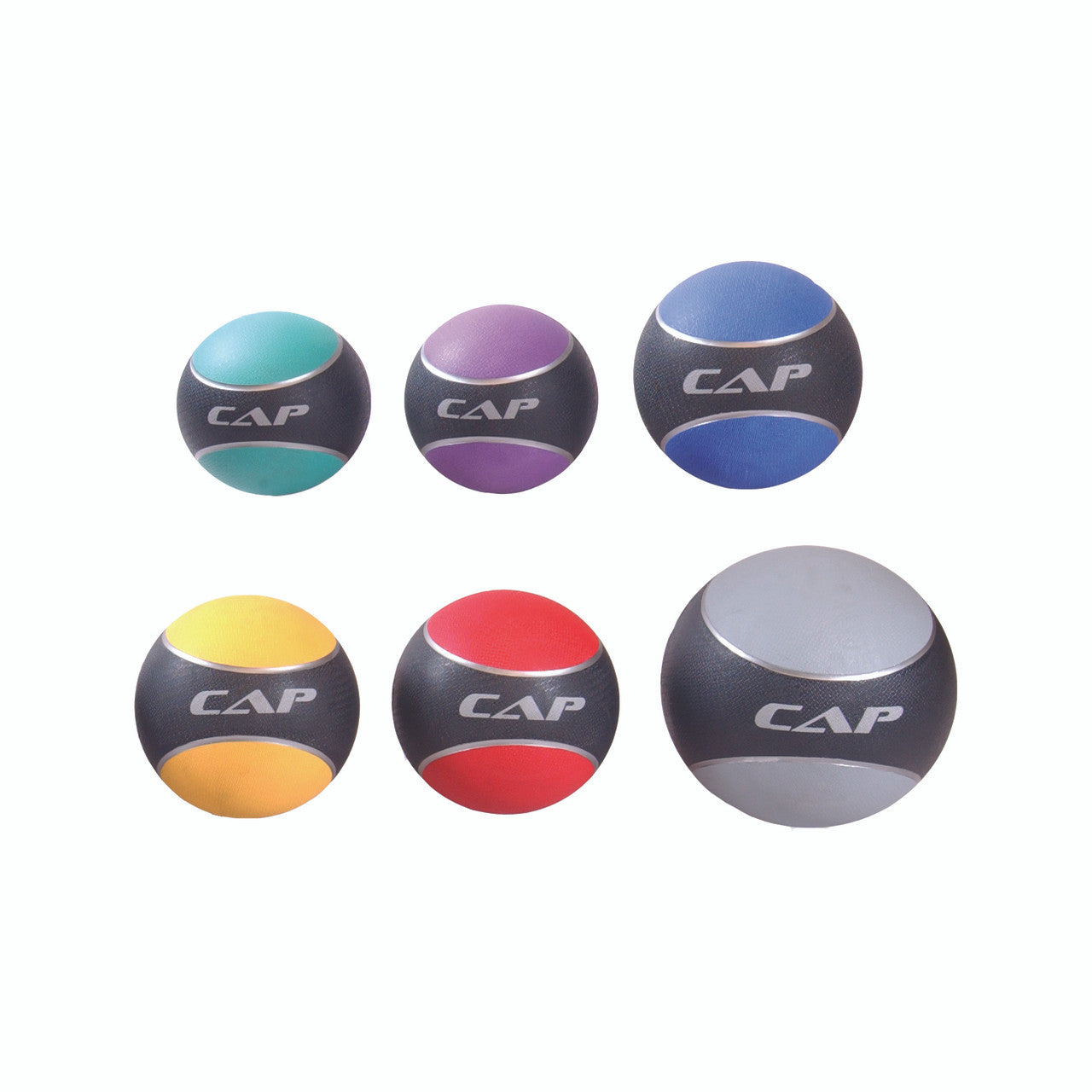 CAP Rubber Medicine Ball Set with Rack