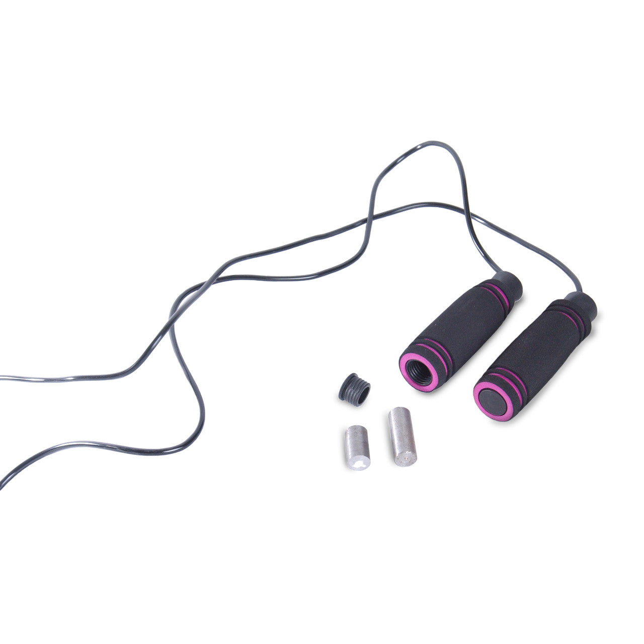 Tone Fitness Adjustable Weighted Jump Rope - Black/Pink