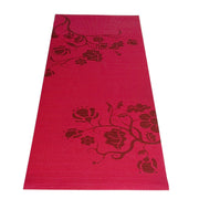 Yoga Mat with pattern-Red flowers