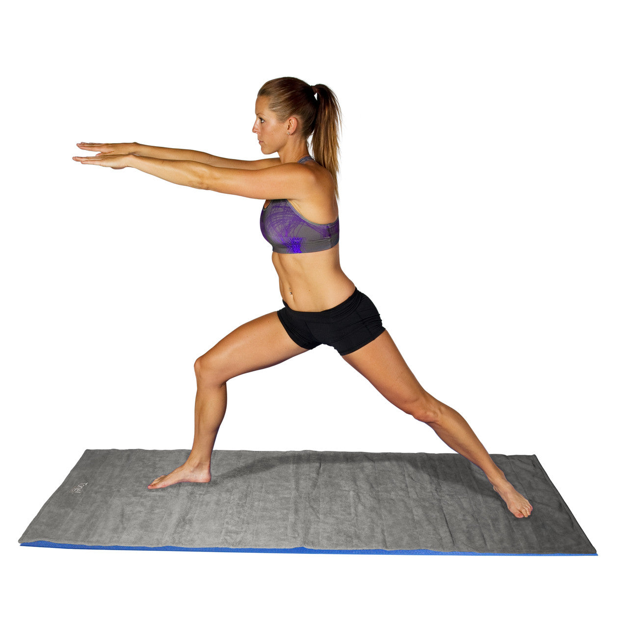 Tone Fitness Machine Washable Terry Cloth Yoga Mat - Gray