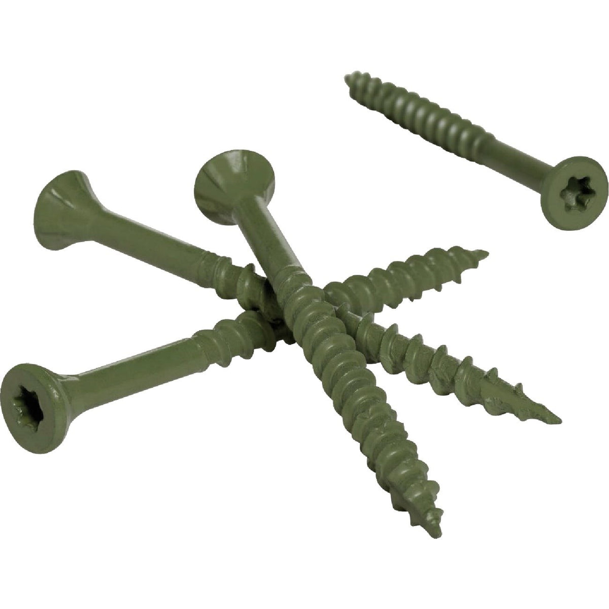 Hillman Deck Plus #10 x 3 In. Star Drive Flat-Head Green Deck Screw (1550-Count)