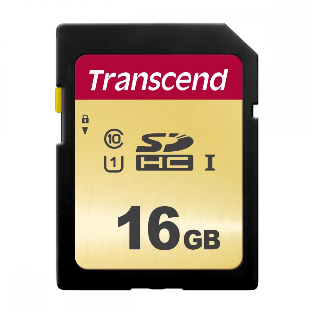 Transcend 16GB 500S SDHC UHS-I Class 10 U1 4K Memory Card