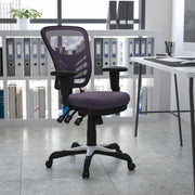 Nicholas Mid-Back Dark Gray Mesh Multifunction Executive Swivel Ergonomic Office Chair with Adjustable Arms