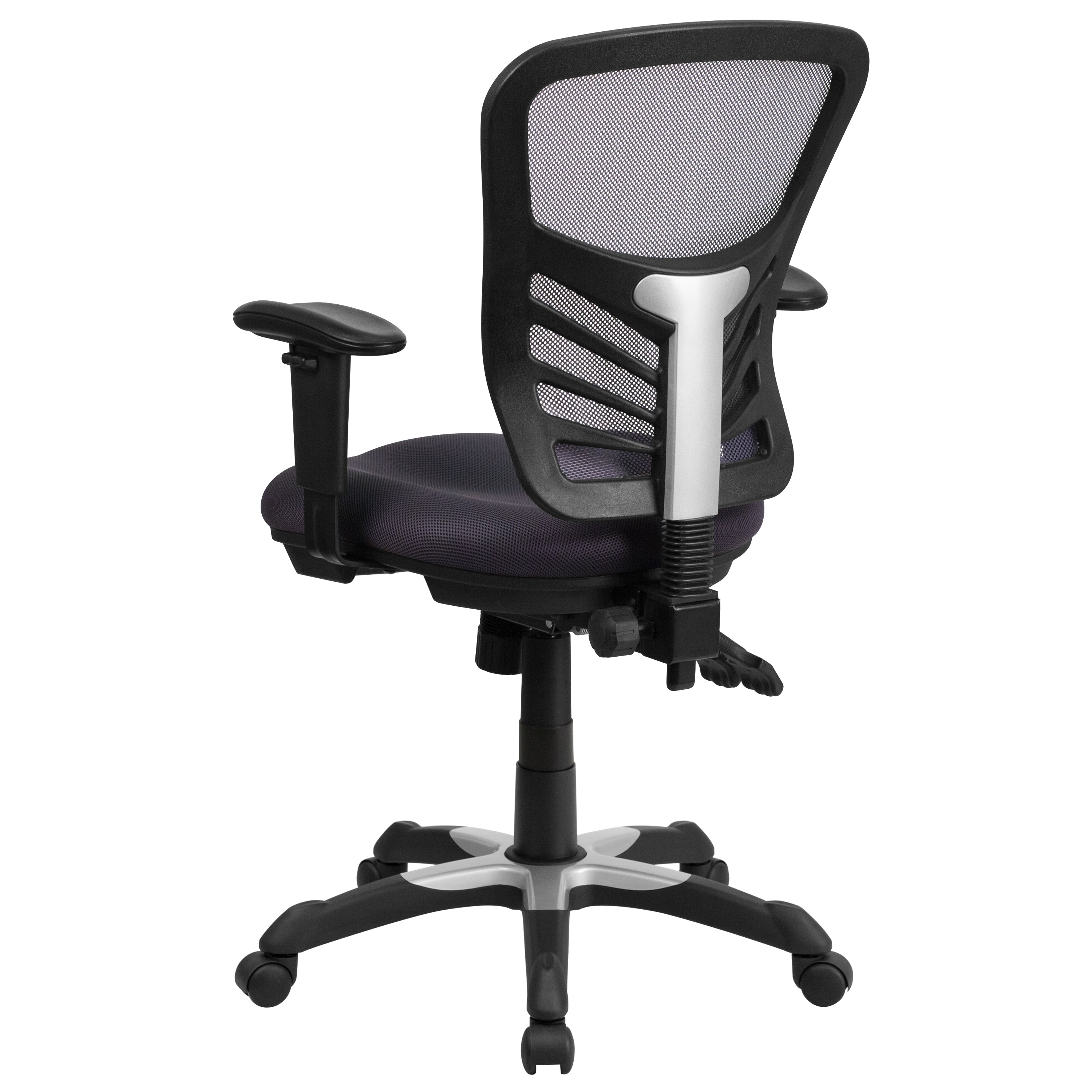 Nicholas Mid-Back Dark Gray Mesh Multifunction Executive Swivel Ergonomic Office Chair with Adjustable Arms