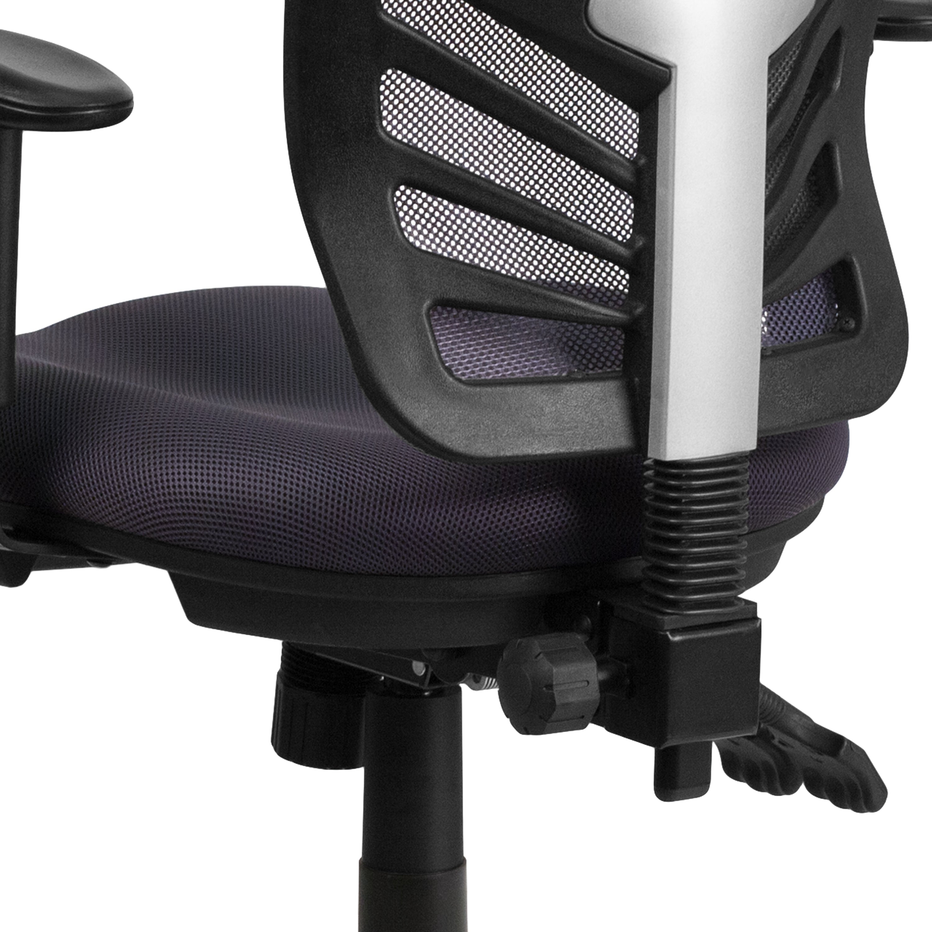 Nicholas Mid-Back Dark Gray Mesh Multifunction Executive Swivel Ergonomic Office Chair with Adjustable Arms