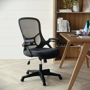 Porter High Back Dark Gray Mesh Ergonomic Swivel Office Chair with Black Frame and Flip-up Arms