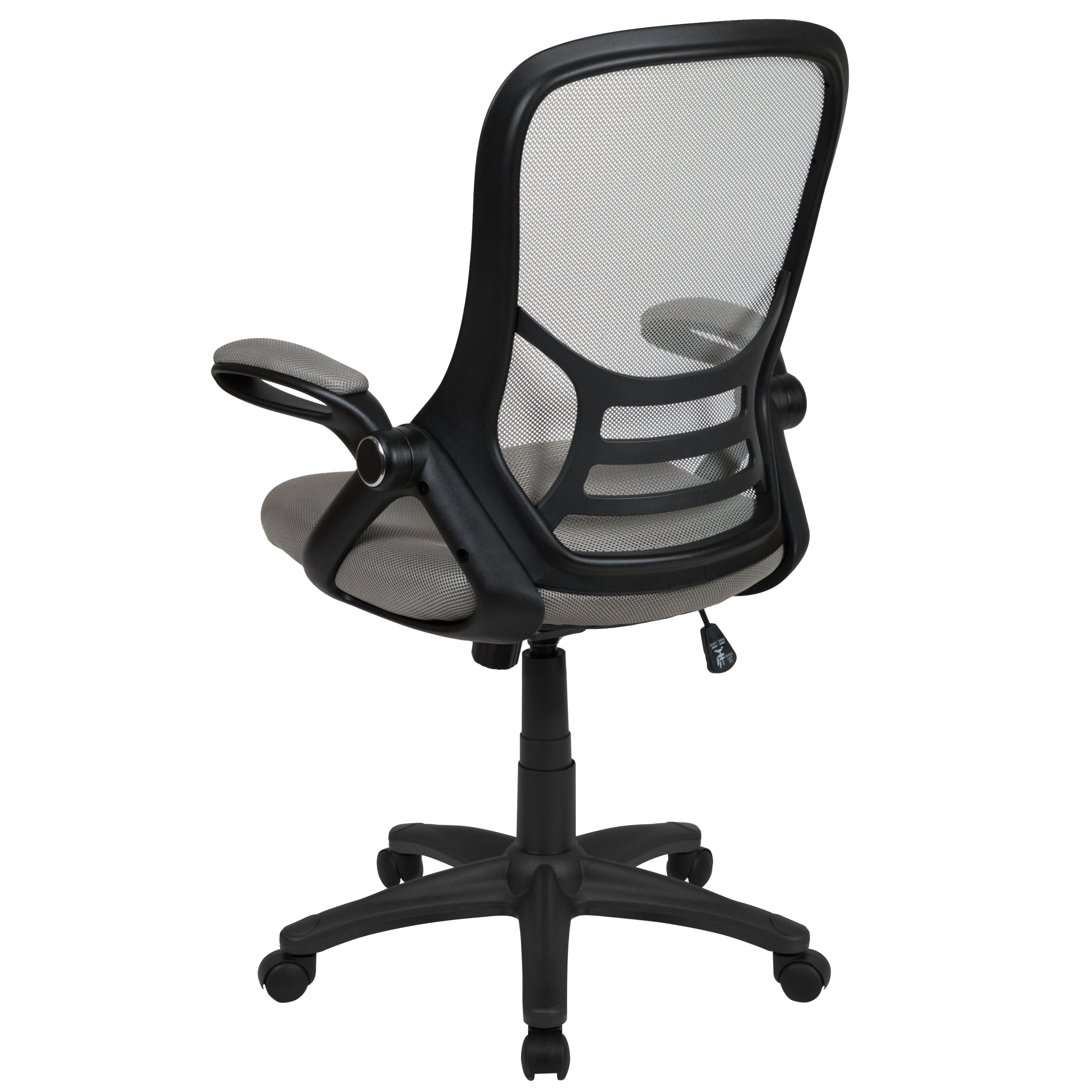 Porter High Back Light Gray Mesh Ergonomic Swivel Office Chair with Black Frame and Flip-up Arms