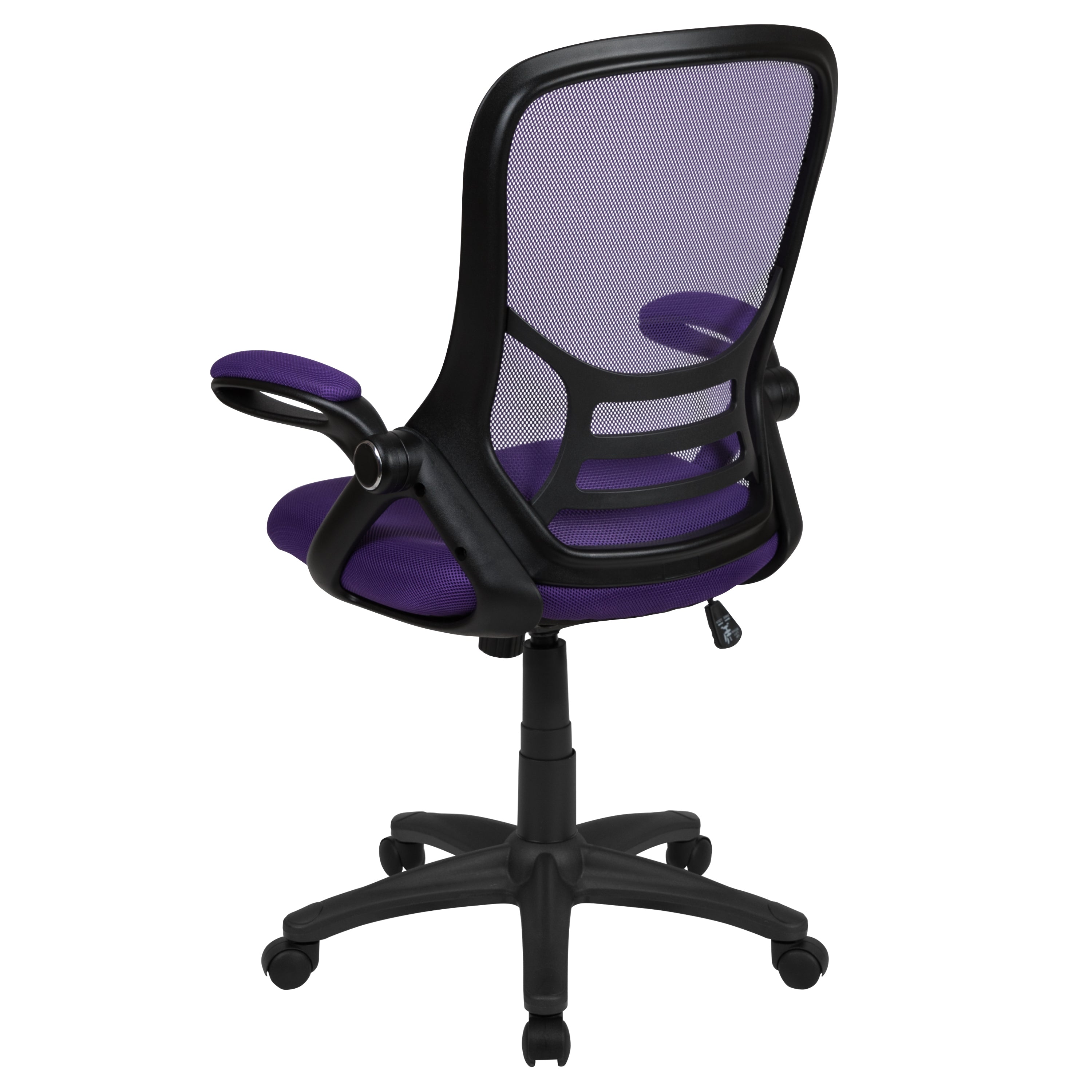 Porter High Back Purple Mesh Ergonomic Swivel Office Chair with Black Frame and Flip-up Arms