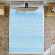 Capri Comfortable Sleep 2 Inch Cooling Gel Infused 5-Zone Full Memory Foam Mattress Topper with CertiPUR-US Certified Foam