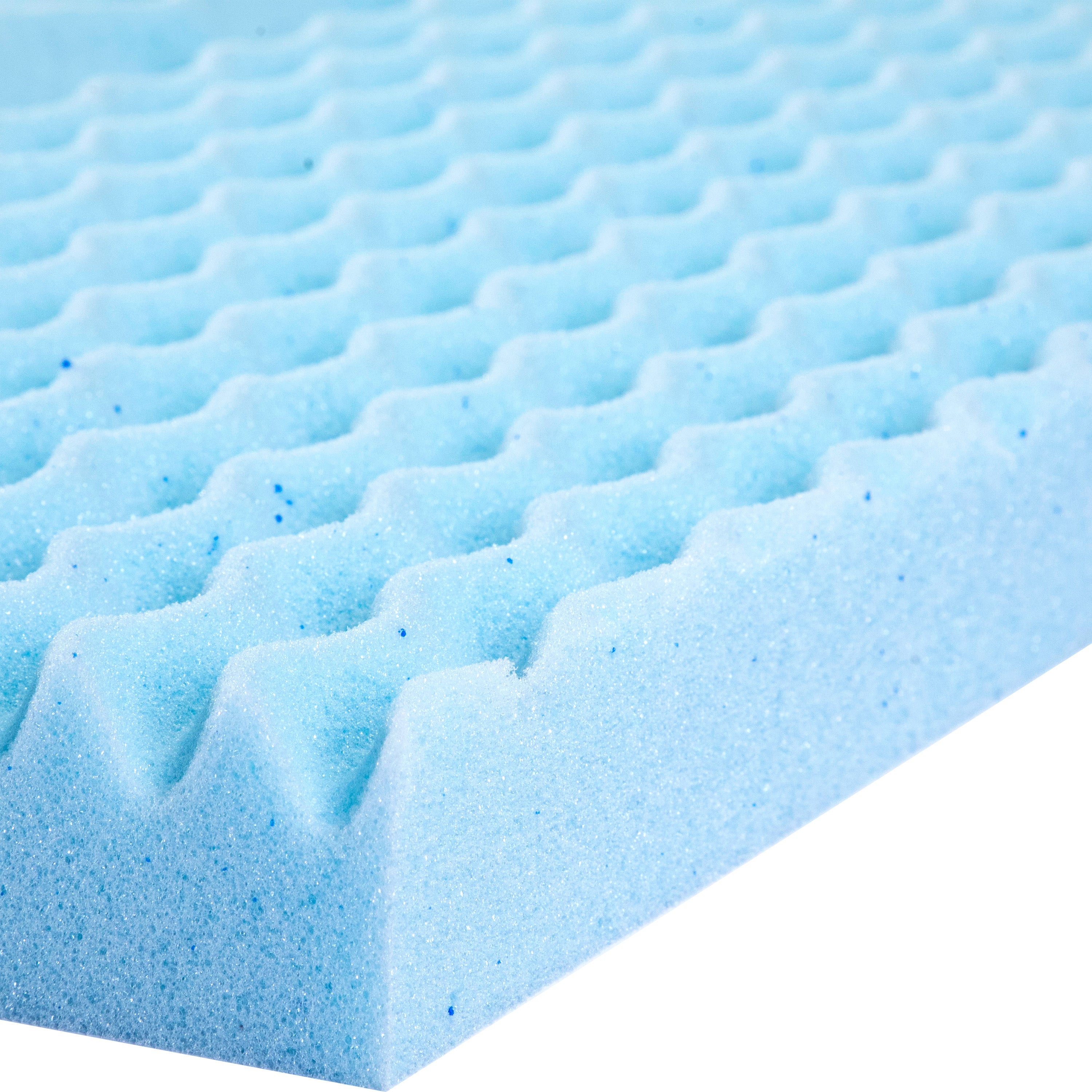 Capri Comfortable Sleep 2 Inch Cooling Gel Infused 5-Zone Queen Memory Foam Mattress Topper with CertiPUR-US Certified Foam