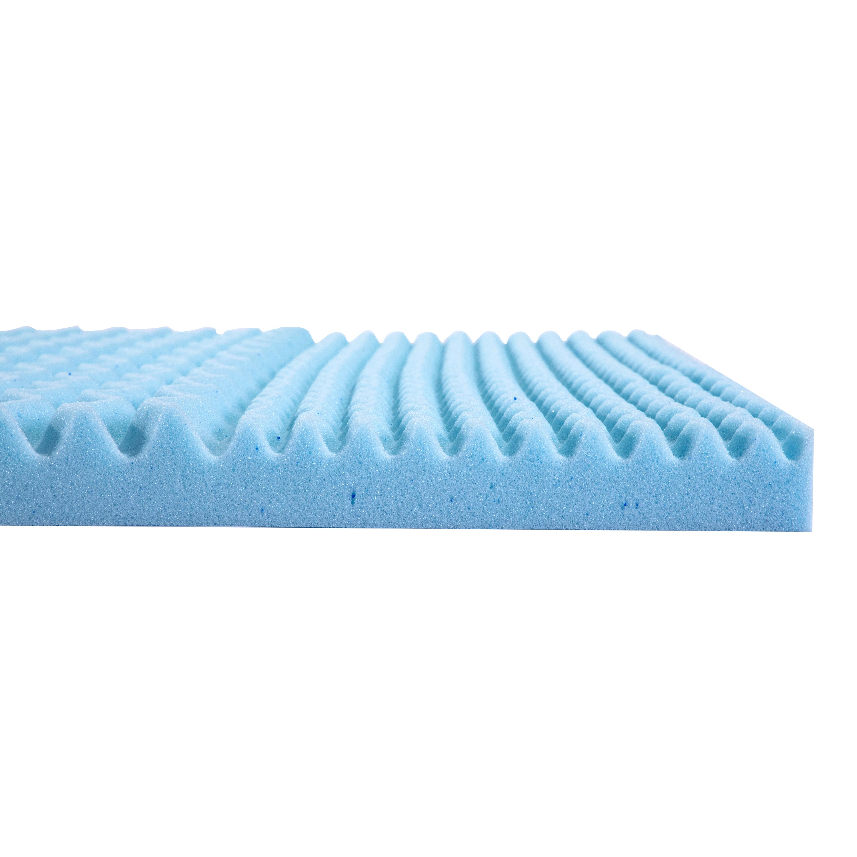 Capri Comfortable Sleep 2 Inch Cooling Gel Infused 5-Zone Twin XL Memory Foam Mattress Topper with CertiPUR-US Certified Foam