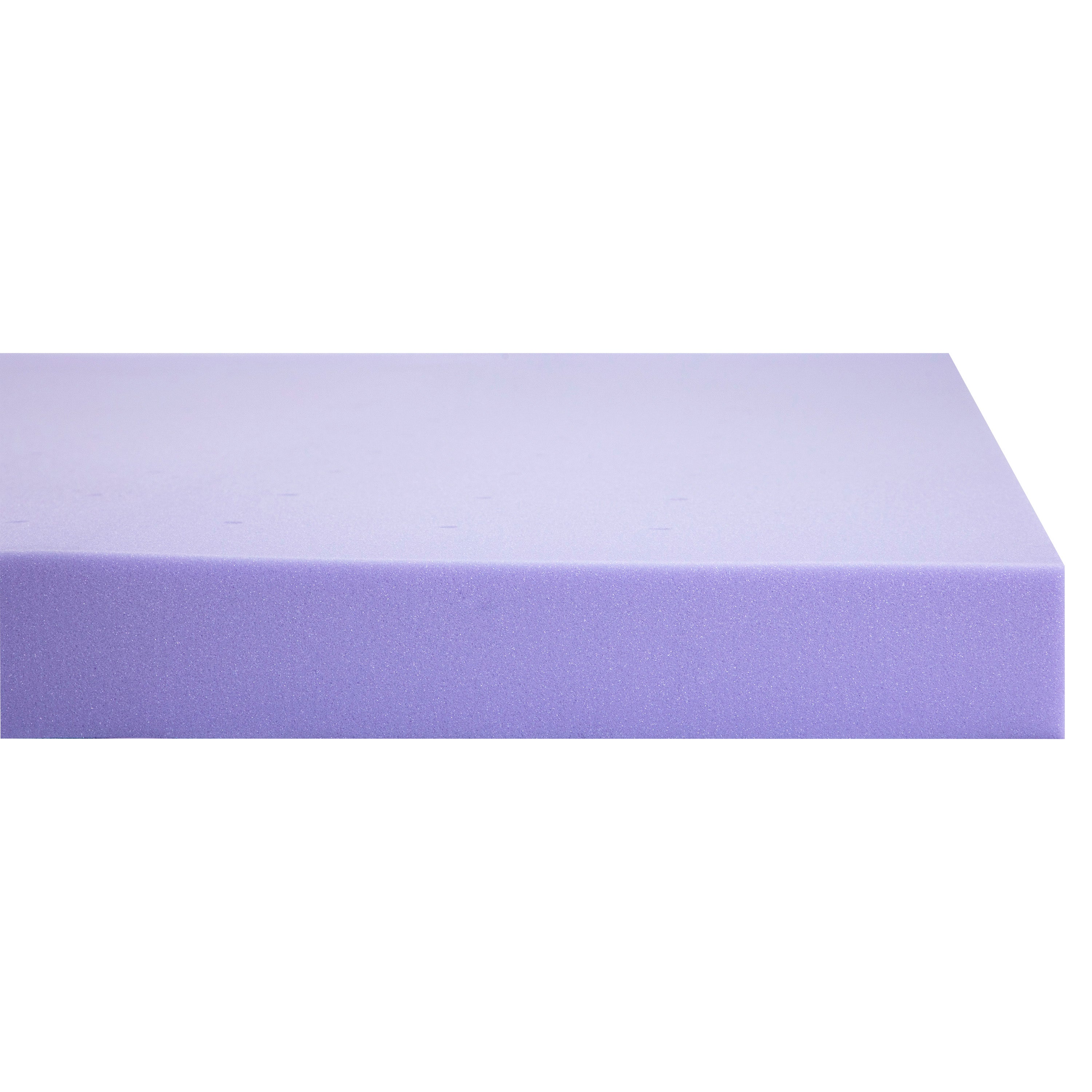 Capri Comfortable Sleep 3 Inch Lavender Infused Full Memory Foam Mattress Topper with Ventilated Design and CertiPUR-US Certified Foam