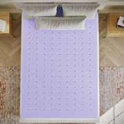 Capri Comfortable Sleep 3 Inch Lavender Infused Full Memory Foam Mattress Topper with Ventilated Design and CertiPUR-US Certified Foam