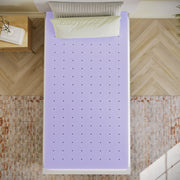 Capri Comfortable Sleep 3 Inch Lavender Infused Twin Memory Foam Mattress Topper with Ventilated Design and CertiPUR-US Certified Foam