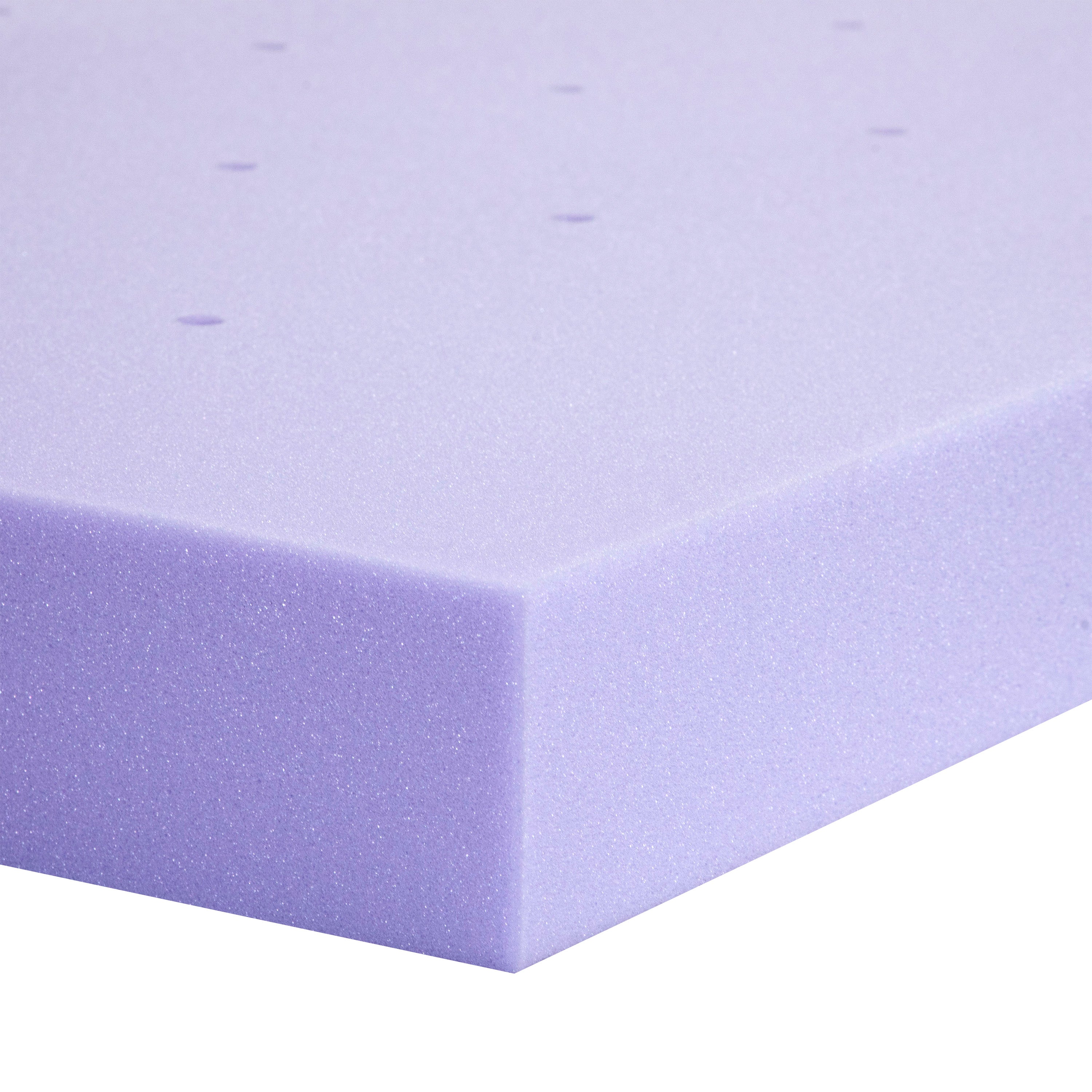 Capri Comfortable Sleep 3 Inch Lavender Infused Twin XL Memory Foam Mattress Topper with Ventilated Design and CertiPUR-US Certified Foam